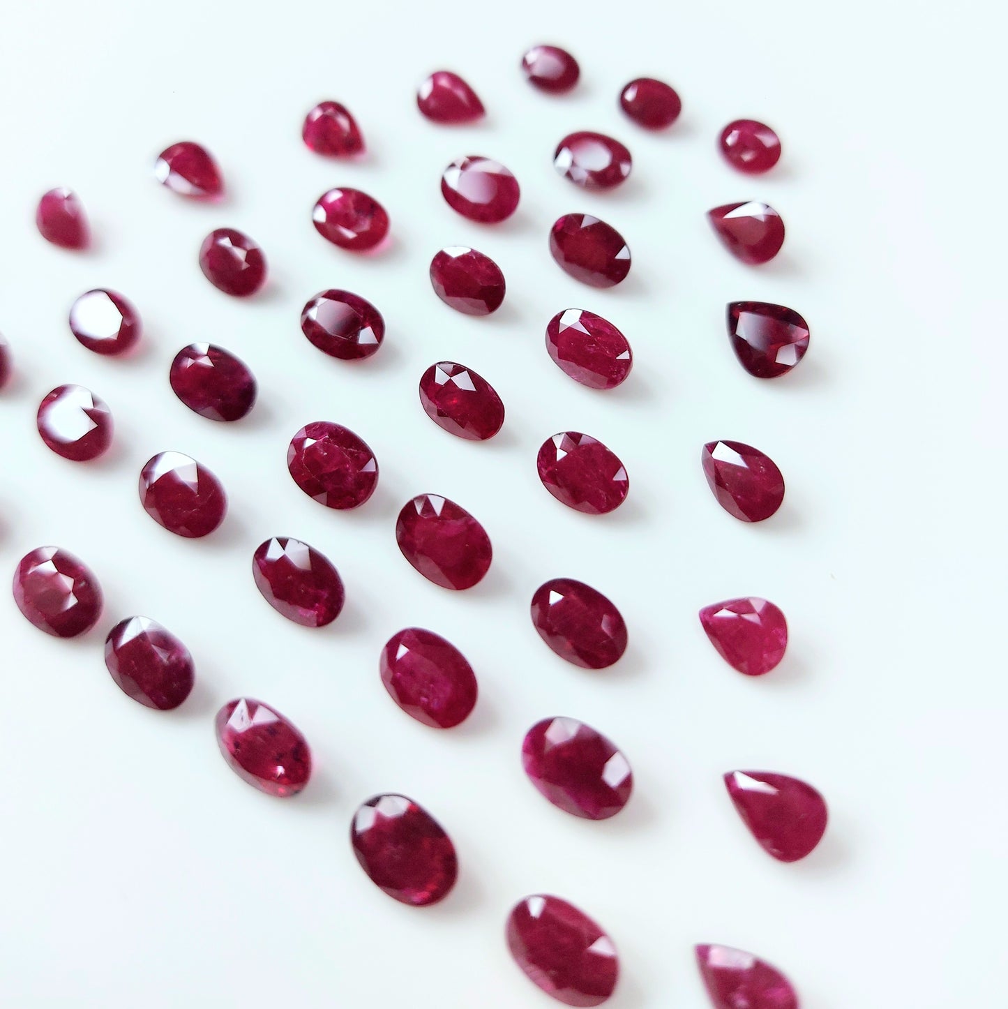 100% Natural African Ruby Heated Oval and Pear Cut Calibrated 5x4-6x4mm Reddish Pink Color Gemstones for Jewelry Making