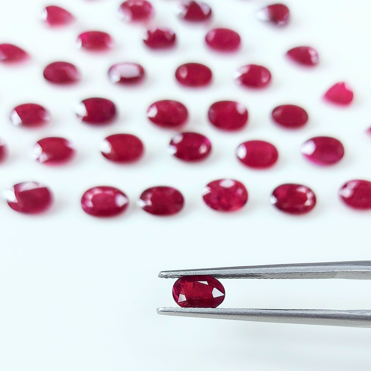 100% Natural African Ruby Heated Oval and Pear Cut Calibrated 5x4-6x4mm Reddish Pink Color Gemstones for Jewelry Making