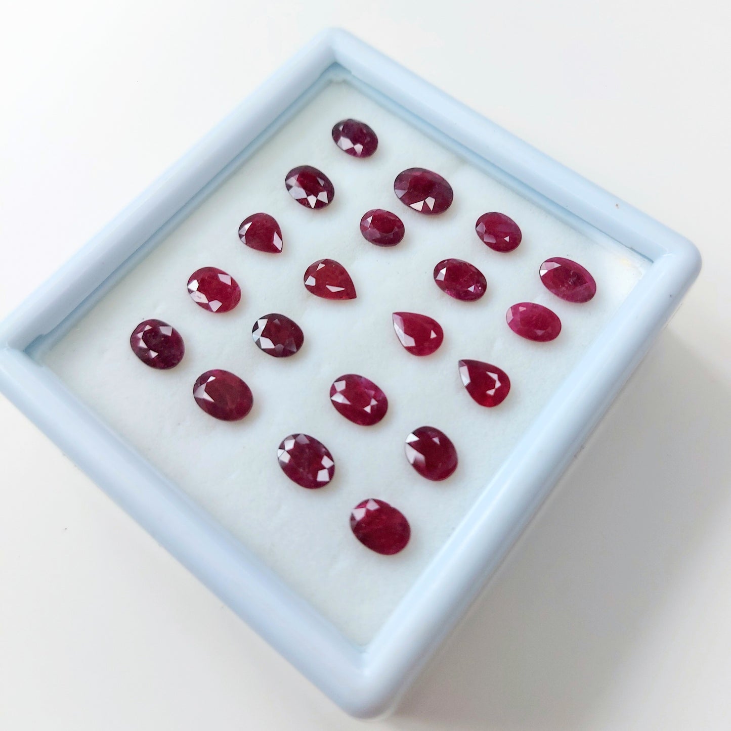 100% Natural African Ruby Heated Oval and Pear Cut Calibrated 5x4-6x4mm Reddish Pink Color Gemstones for Jewelry Making