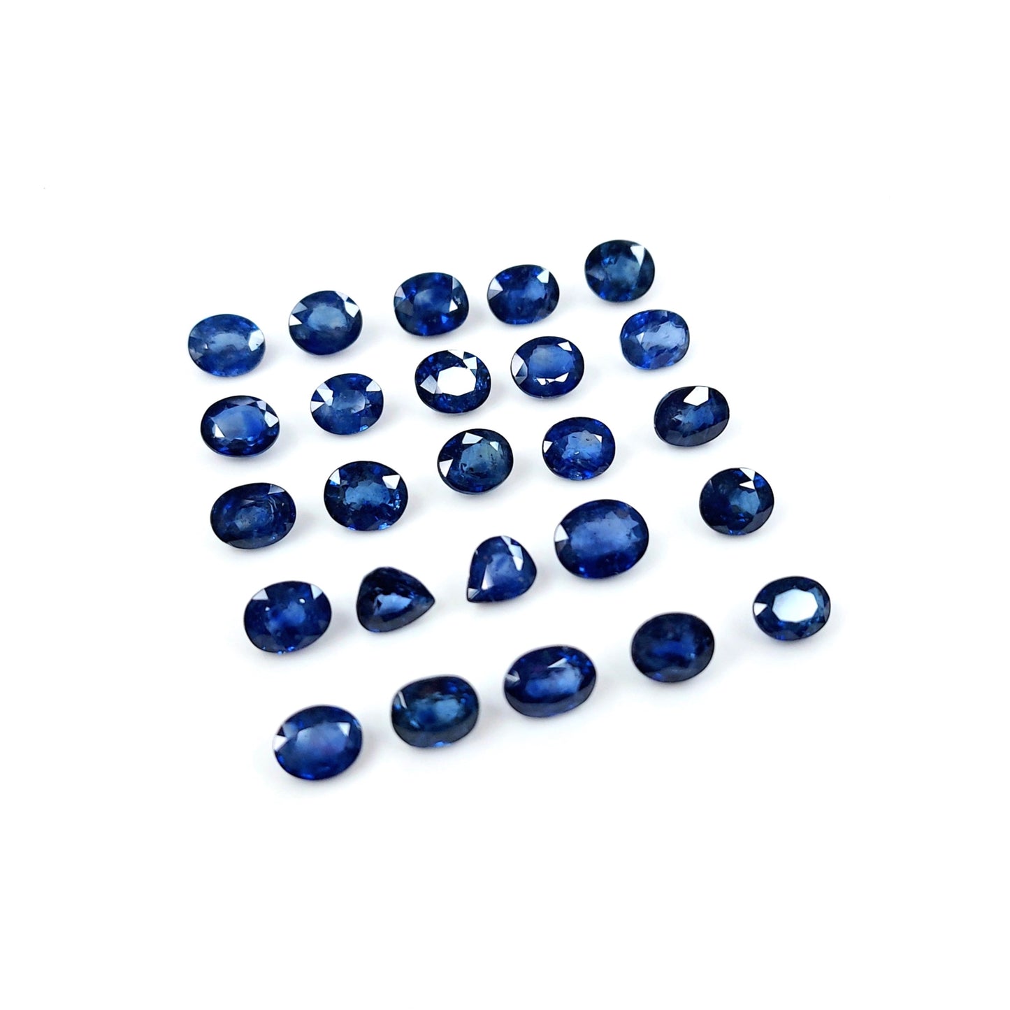 Natural Blue Sapphire Oval Shape Faceted Cut 6x7 mm Blue Sapphire Heated-Natural Deep Blue Sapphire Oval Cut-Blue Sapphire Ring Custom Ring