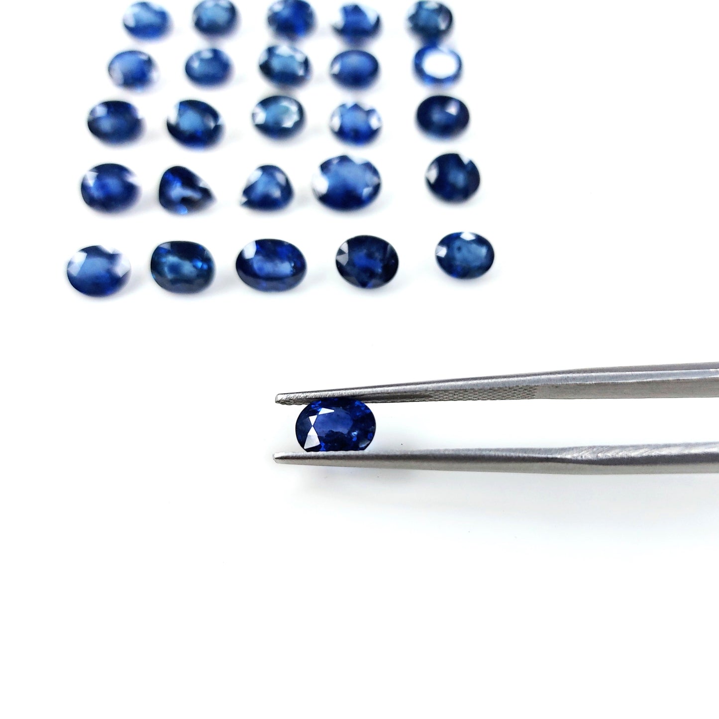 Natural Blue Sapphire Oval Shape Faceted Cut 6x7 mm Blue Sapphire Heated-Natural Deep Blue Sapphire Oval Cut-Blue Sapphire Ring Custom Ring