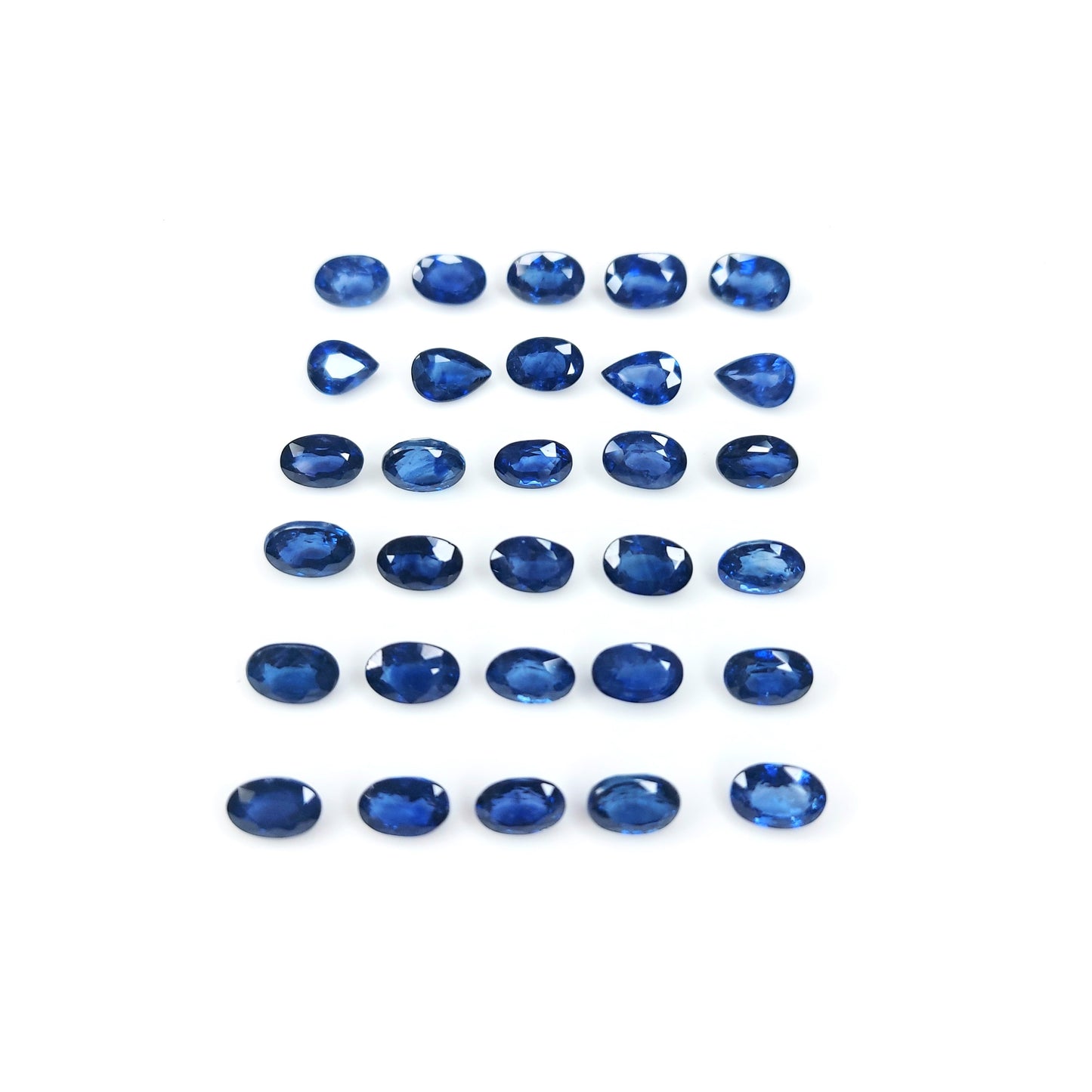 Royal Blue Sapphire Loose Stone, Faceted Oval Shape faceted Cut Stone 6x4mm Size Lab Created Gemstone Loose Stone For Making Jewelry