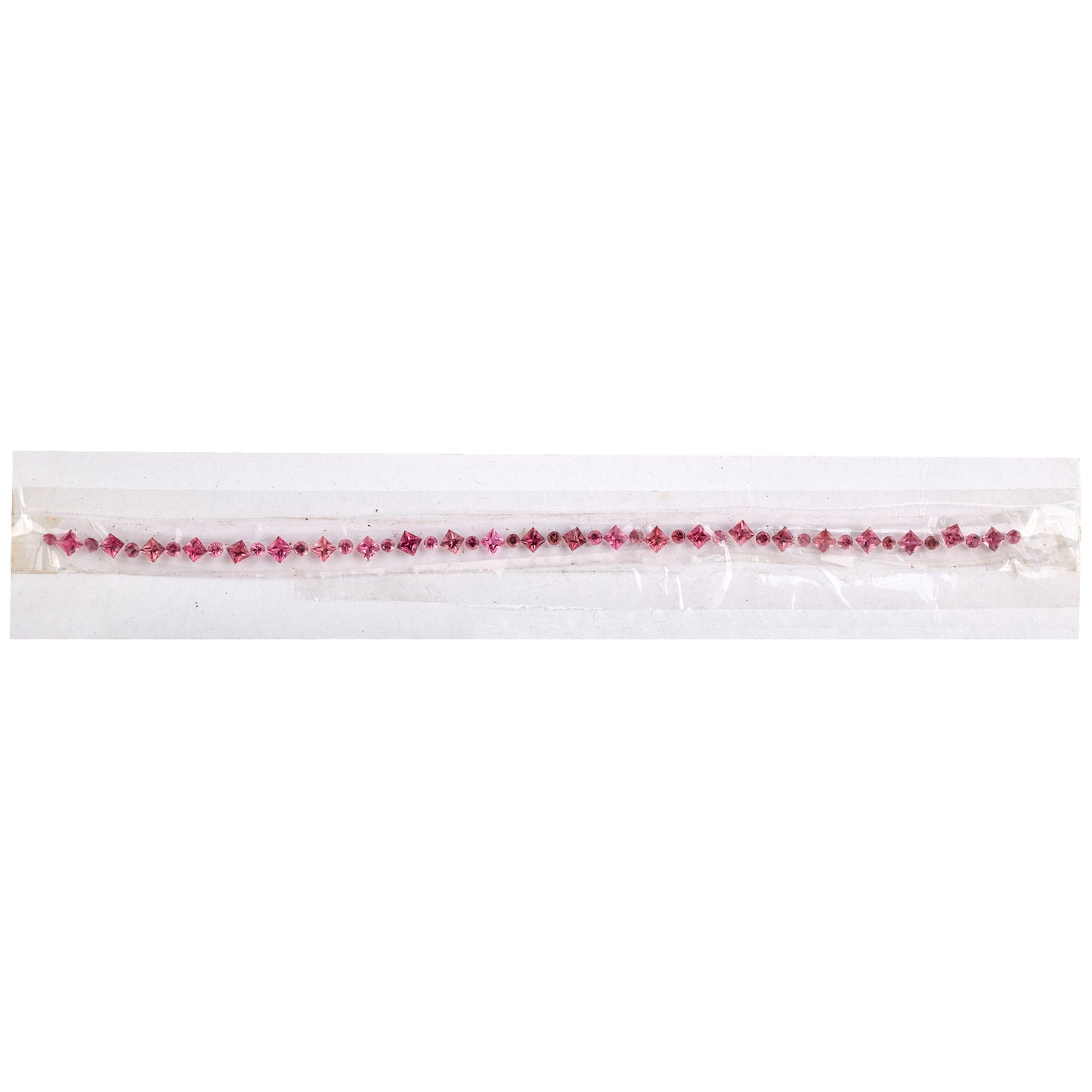 Natural Pink Tourmaline Gemstones Size 2.9-3.2mm, 3.9-4.2mm in Round, Square Shape 2.82, 7.68cts for Making Tennis Bracelet of Silver & Gold