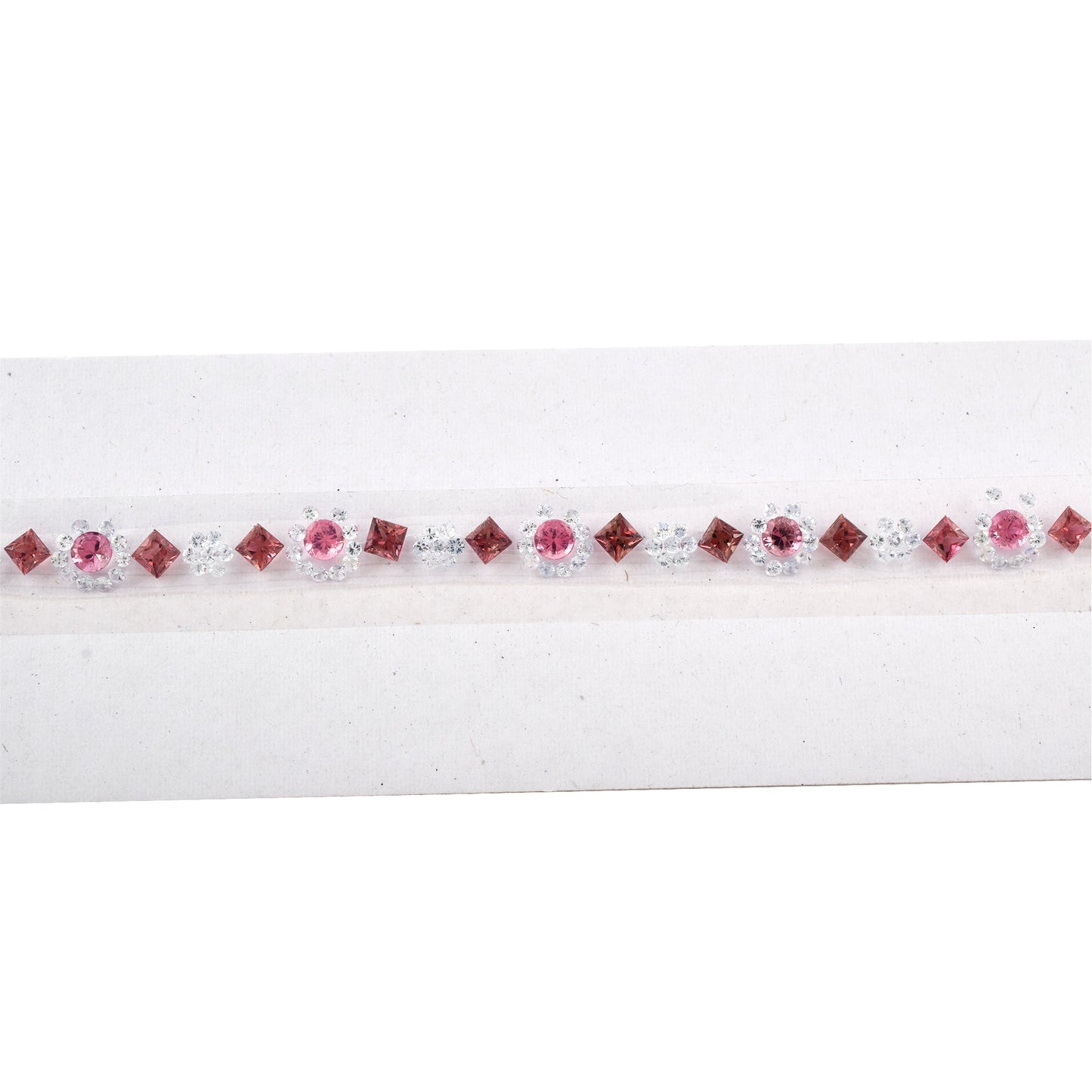 100% Natural Blue Sapphire Pink Tourmaline Gemstones Size 3.0-3.1mm, 3.5-3.6mm in Round, Square Shape for Bracelet Making of Silver & Gold
