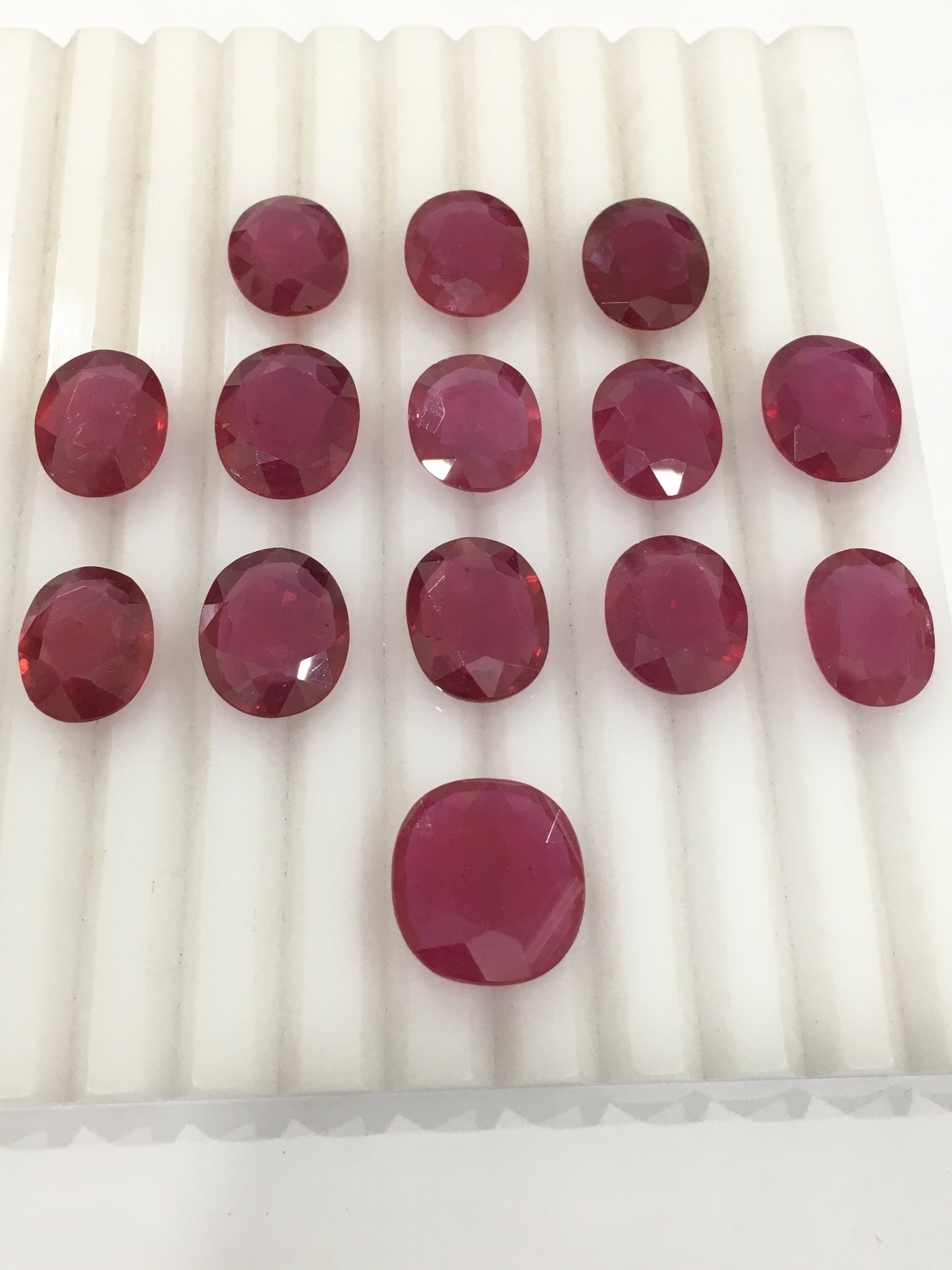 Natural Mozambique Ruby Loose Gemstone in Oval Cut 8-15 CT July Birthstone with Reddish Pink Color Heat-Treated
