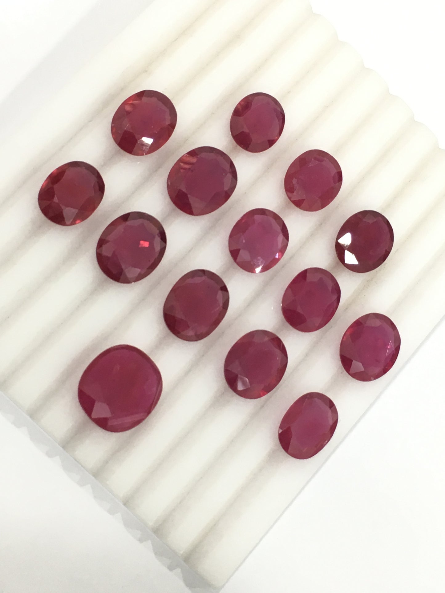Natural Mozambique Ruby Loose Gemstone in Oval Cut 8-15 CT July Birthstone with Reddish Pink Color Heat-Treated
