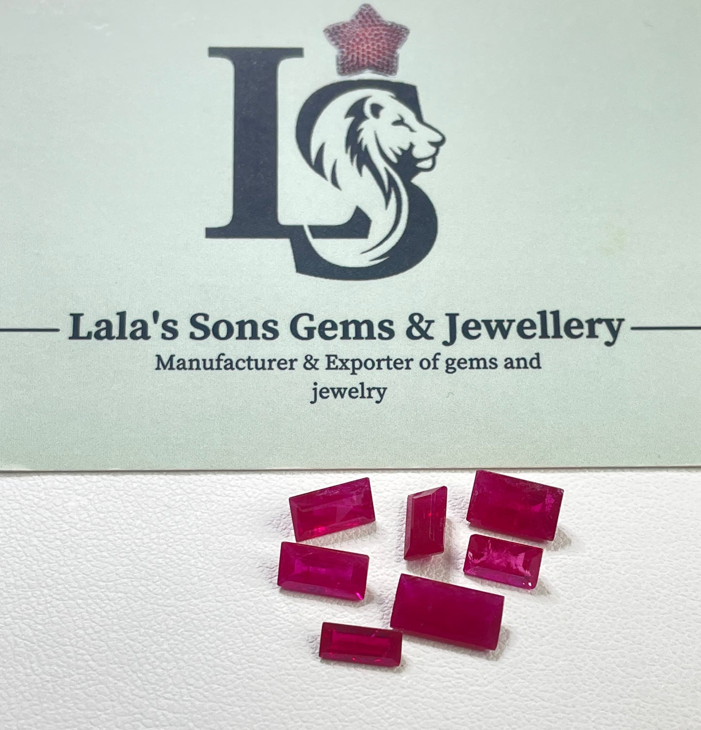 100% Natural Mozambique Ruby Heated Mix Size Baguette Cut Reddish Pink Color Loose Gemstones for Jewelry Making