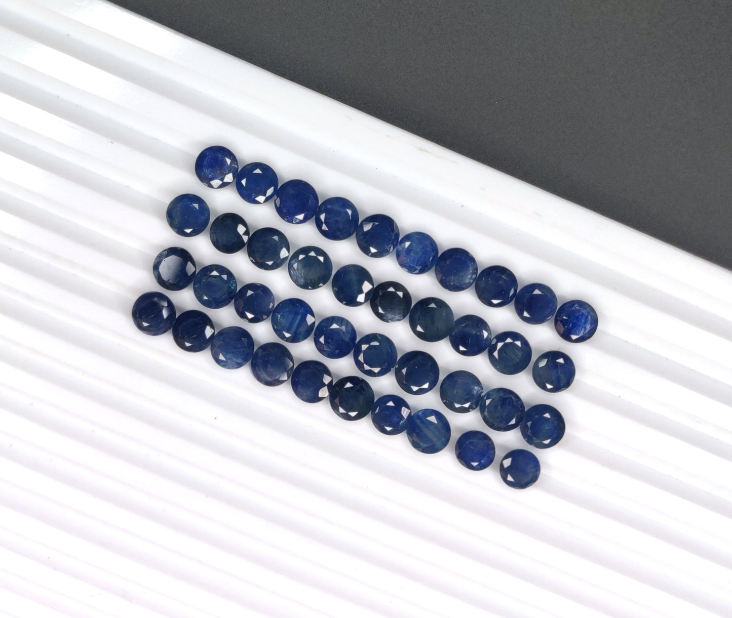 100% Natural Blue Sapphire Round 7mm Cut Gemstone Calibrated Fine Quality Loose Stones for Jewellery Making