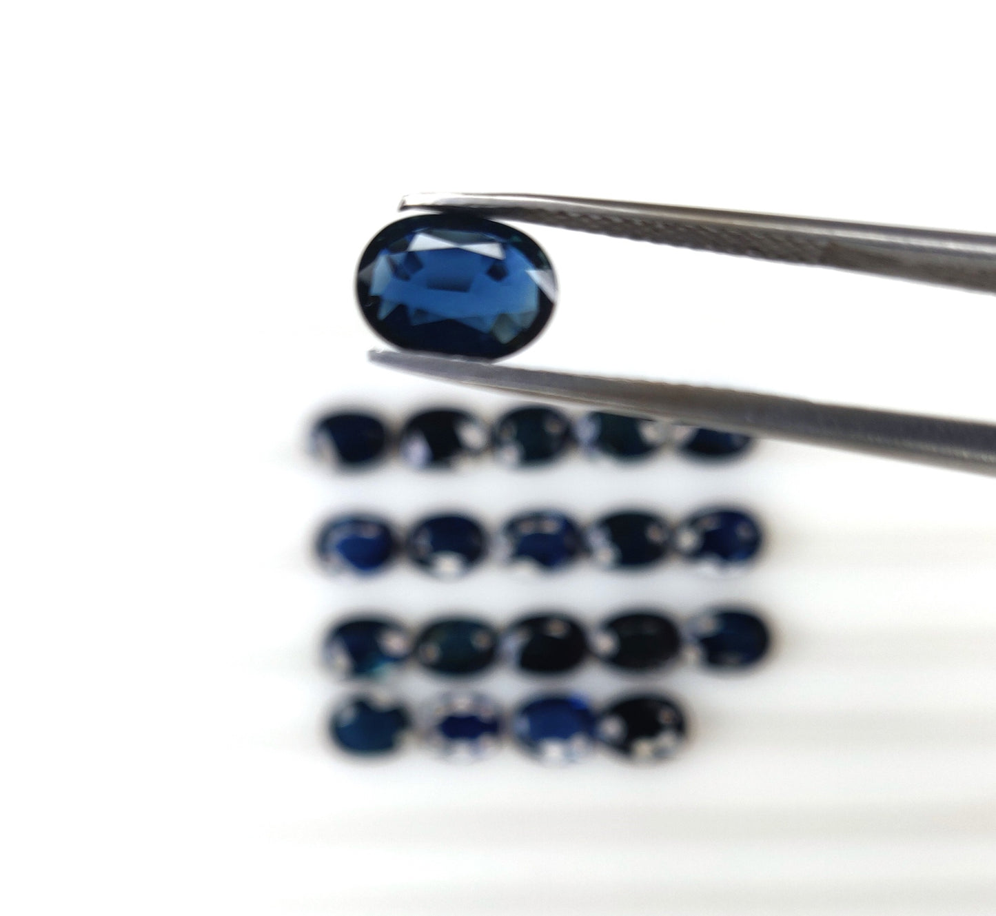 1.55 Ct Natural Blue Sapphire Heat Oval Shape Size 6x8 mm Sapphire Rose Cut Loose Gemstone for Making Jewelry