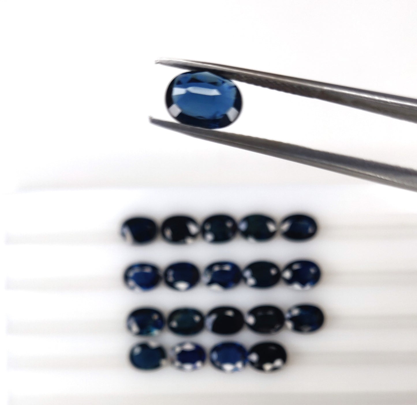 1.55 Ct Natural Blue Sapphire Heat Oval Shape Size 6x8 mm Sapphire Rose Cut Loose Gemstone for Making Jewelry