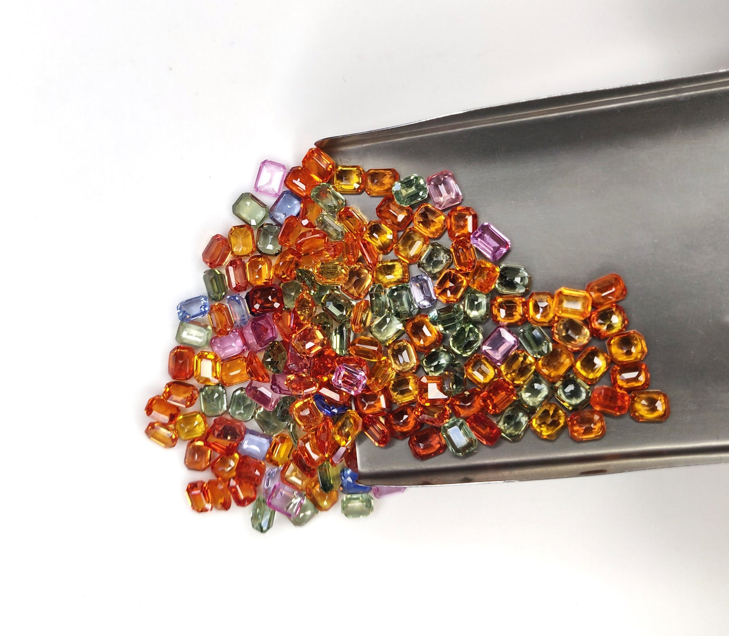 5x4 mm Fine Quality Natural Octagon Cut Heated Multi Sapphire Loose gemstones for Making Bracelet Necklace