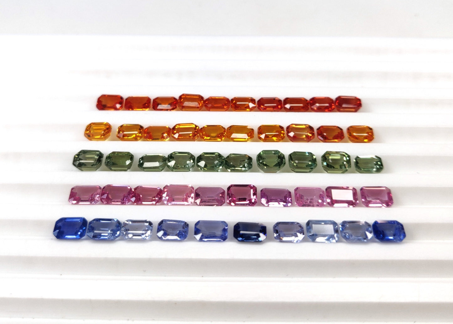 5x4 mm Fine Quality Natural Octagon Cut Heated Multi Sapphire Loose gemstones for Making Bracelet Necklace