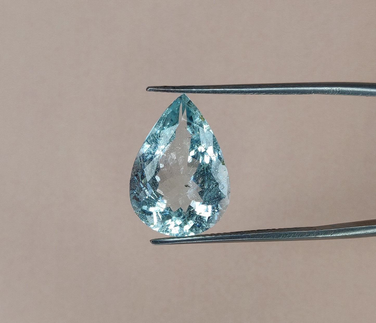 Fine Quality Genuine Aqua Marine 13x18mm Pear Shape Gemstone 9.10 Carats Loose Gemstone for Making Ring Pendant & Jewellery