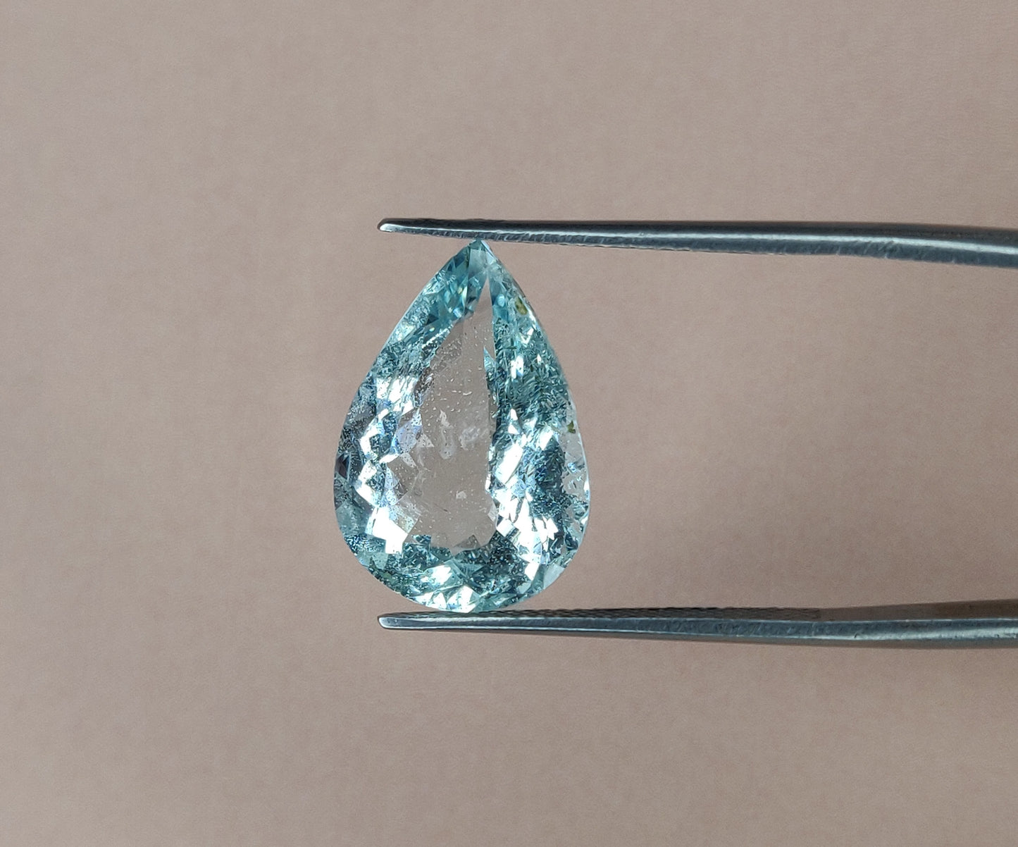 Fine Quality Genuine Aqua Marine 13x18mm Pear Shape Gemstone 9.10 Carats Loose Gemstone for Making Ring Pendant & Jewellery