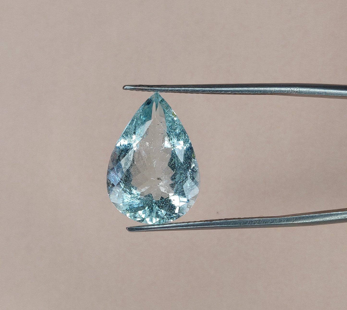 Fine Quality Genuine Aqua Marine 13x18mm Pear Shape Gemstone 9.10 Carats Loose Gemstone for Making Ring Pendant & Jewellery