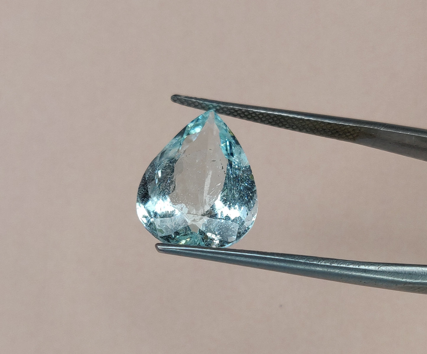 Fine Quality Genuine Aqua Marine 13x18mm Pear Shape Gemstone 9.10 Carats Loose Gemstone for Making Ring Pendant & Jewellery