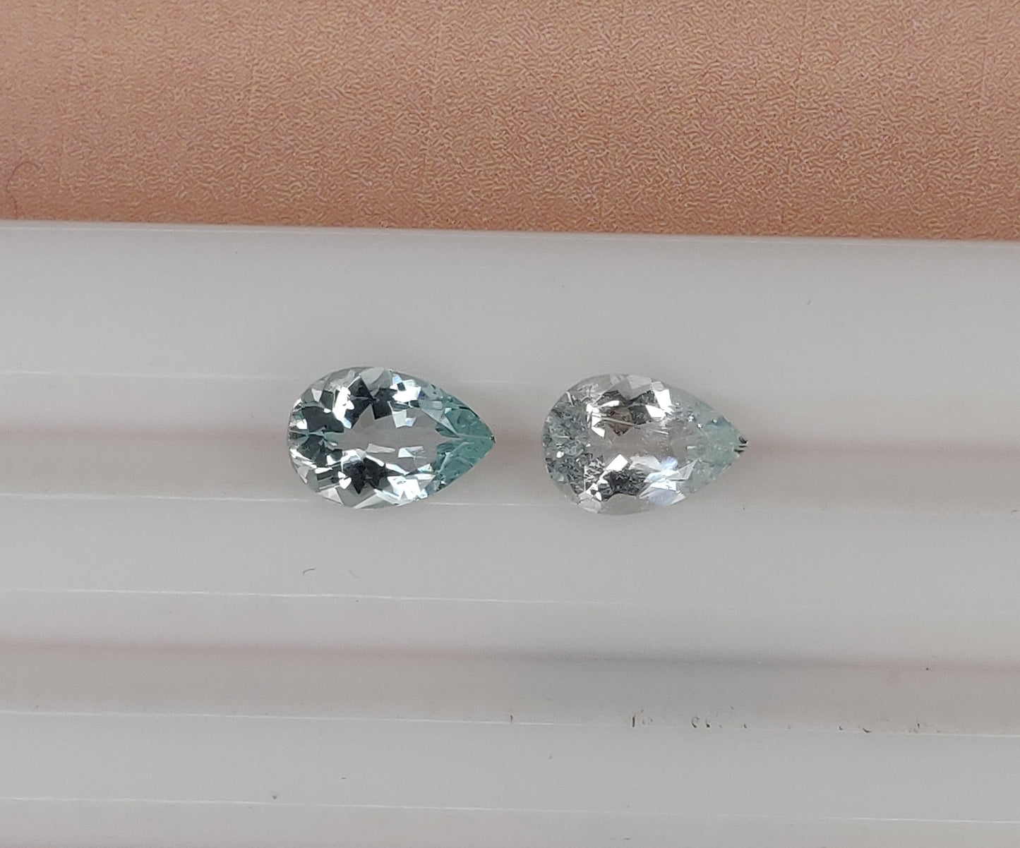 100% Natural Aquamarine Pear Shape 6x9mm Excellent Cut Fine Quality March Birthstone Loose Gemstone for Jewelry Making 2.25 Carat 2 Pcs Lot at the Cheapest Price