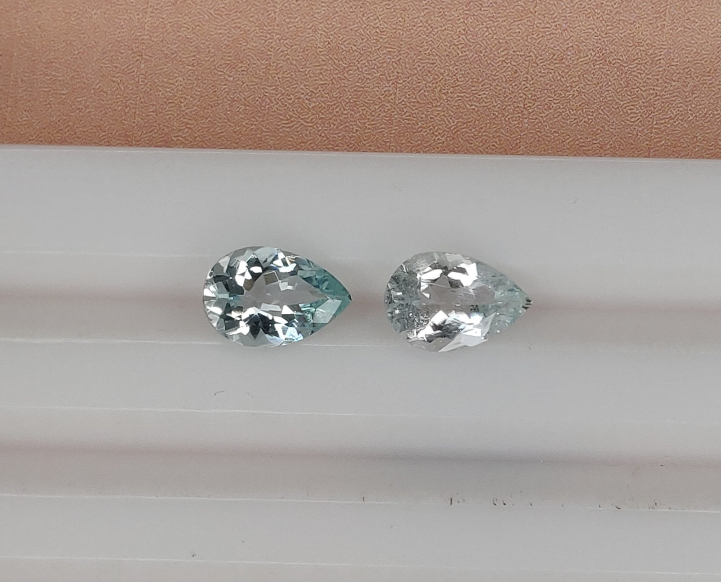 100% Natural Aquamarine Pear Shape 6x9mm Excellent Cut Fine Quality March Birthstone Loose Gemstone for Jewelry Making 2.25 Carat 2 Pcs Lot at the Cheapest Price