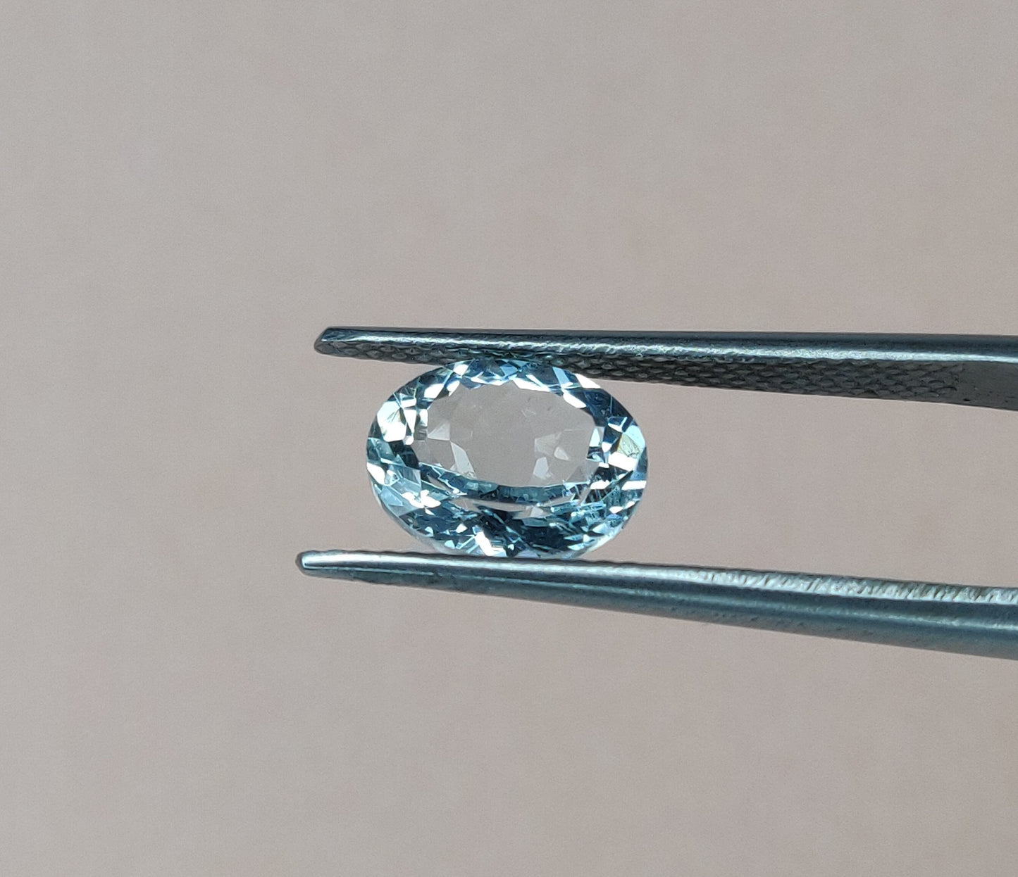 100% Natural Fine Quality Aquamarine Oval Shape 7x9mm Sky Blue Color Faceted Cut 12.85 Carats 8-Piece Loose Gemstones for Jewelry Making
