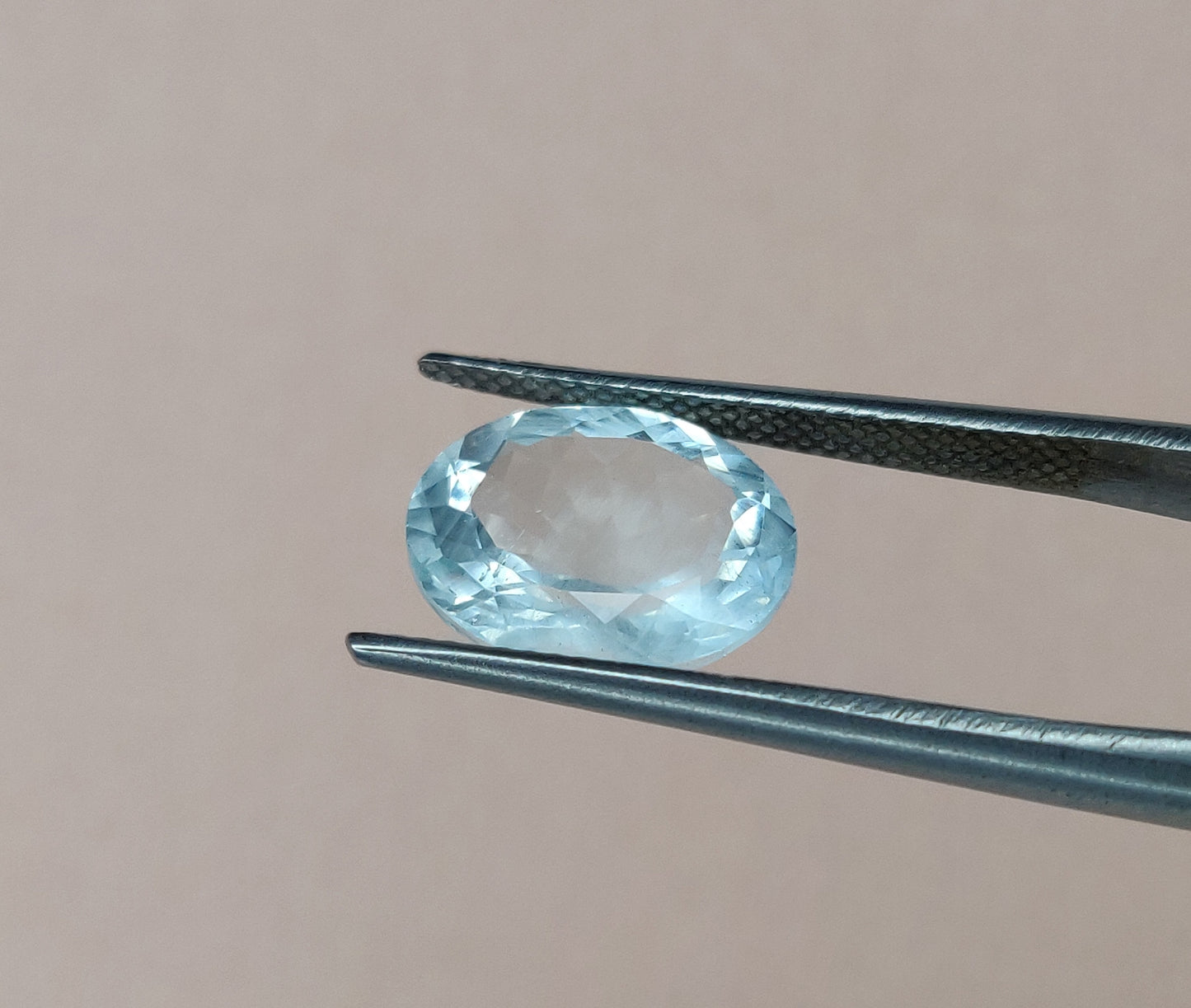 Faceted Cut 100% Natural Aquamarine Oval Shape 10x12mm Sky Blue Color 19.70 Carats 5-Piece Fine Quality Loose Gemstones for Jewelry Making