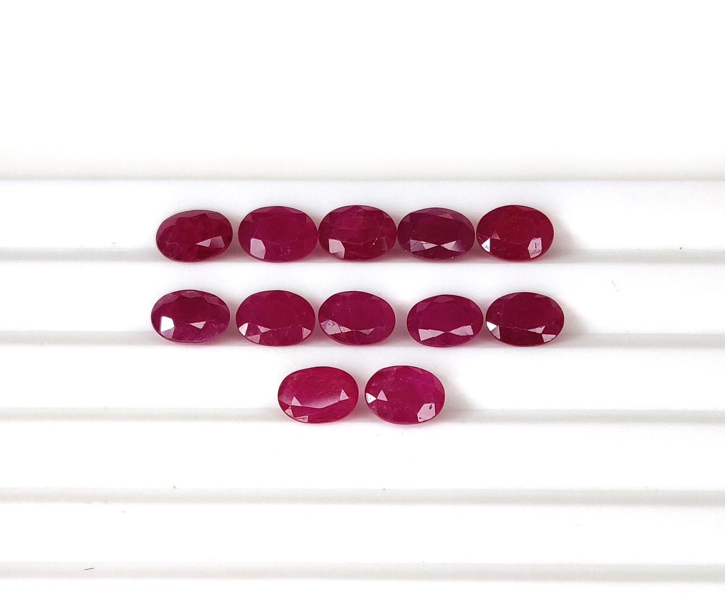 100% Natural Ruby Mozambique Heated 20 Oval Shape 6x8 mm July Birthstone Loose Gemstones for Making Necklace