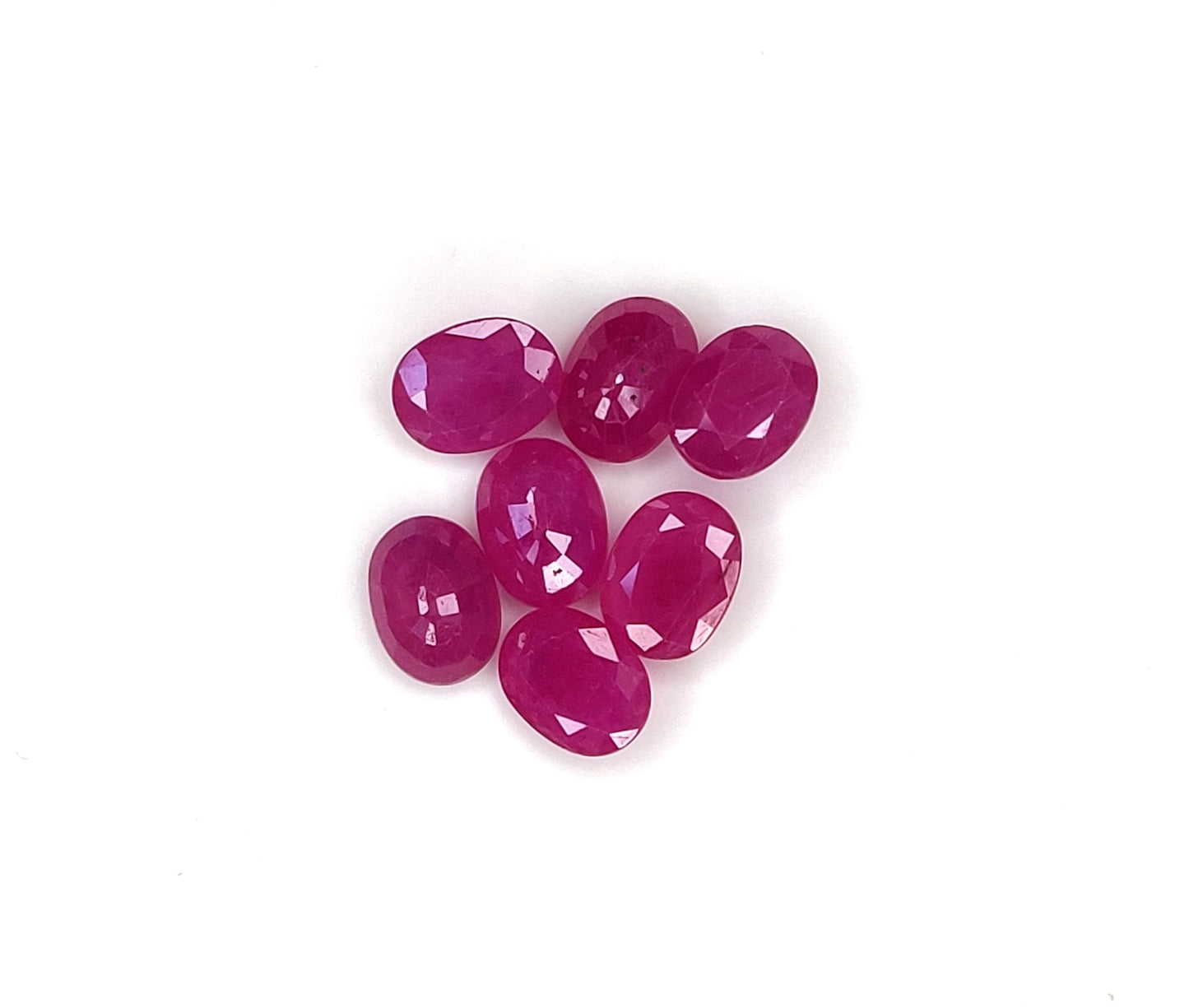 7x9mm 100% Natural Ruby Oval Cut Faceted Loose Gemstones for Necklace Bracelet Making at Best Price