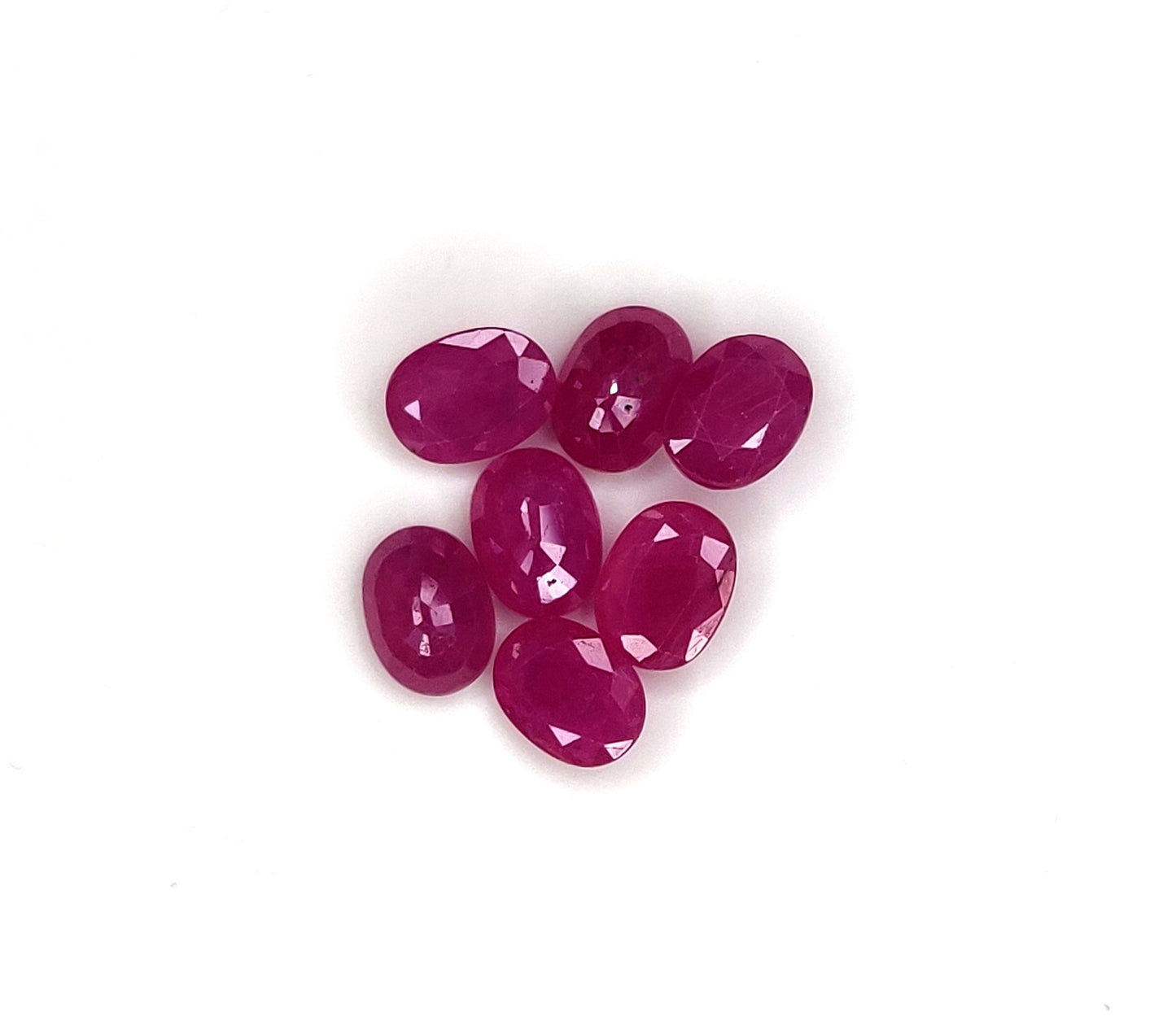 7x9mm 100% Natural Ruby Oval Cut Faceted Loose Gemstones for Necklace Bracelet Making at Best Price