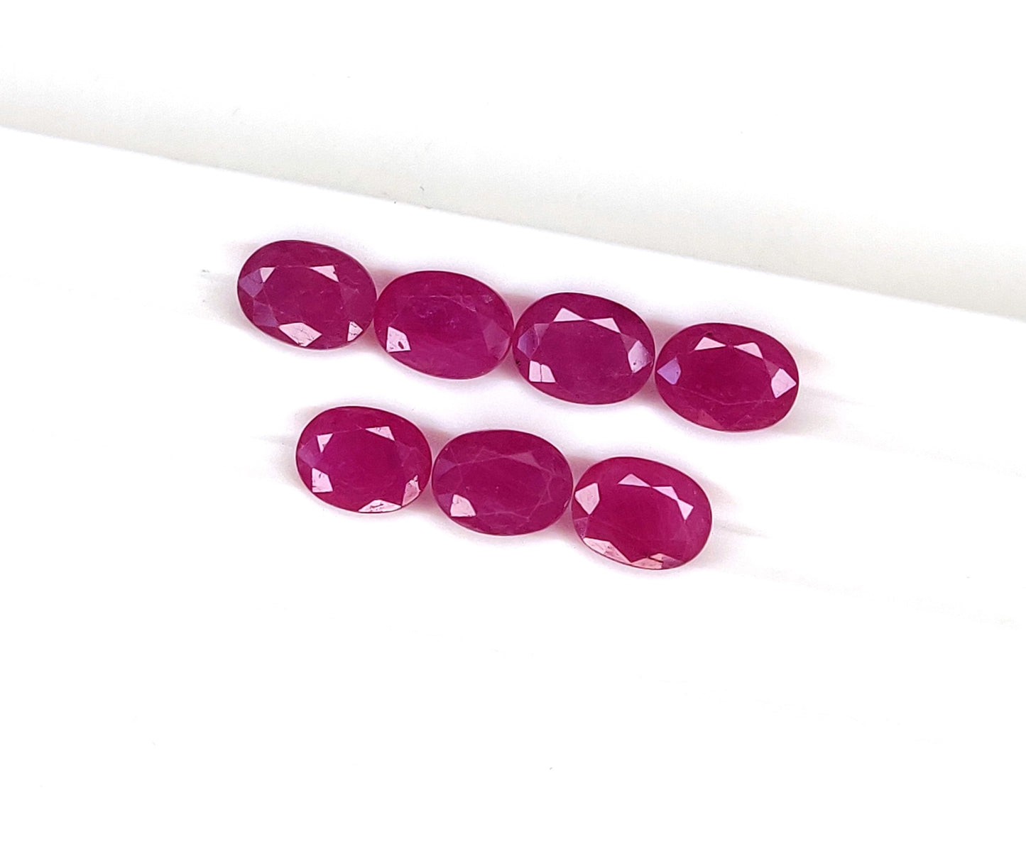 7x9mm 100% Natural Ruby Oval Cut Faceted Loose Gemstones for Necklace Bracelet Making at Best Price