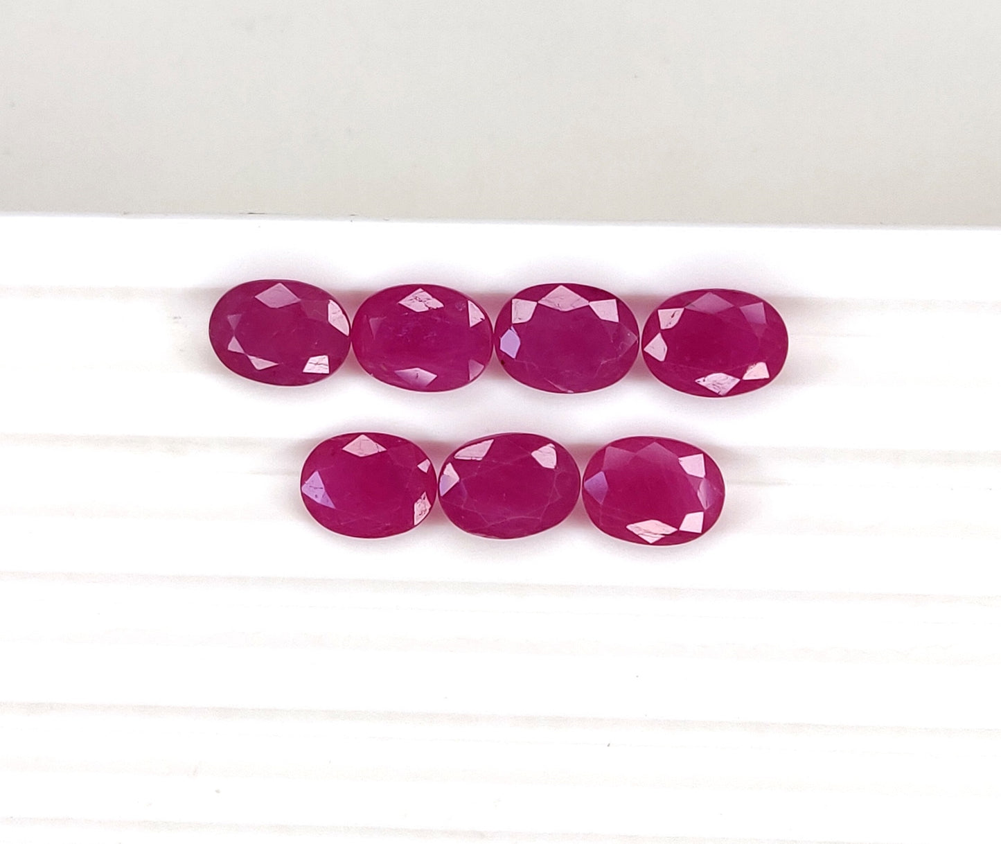 7x9mm 100% Natural Ruby Oval Cut Faceted Loose Gemstones for Necklace Bracelet Making at Best Price