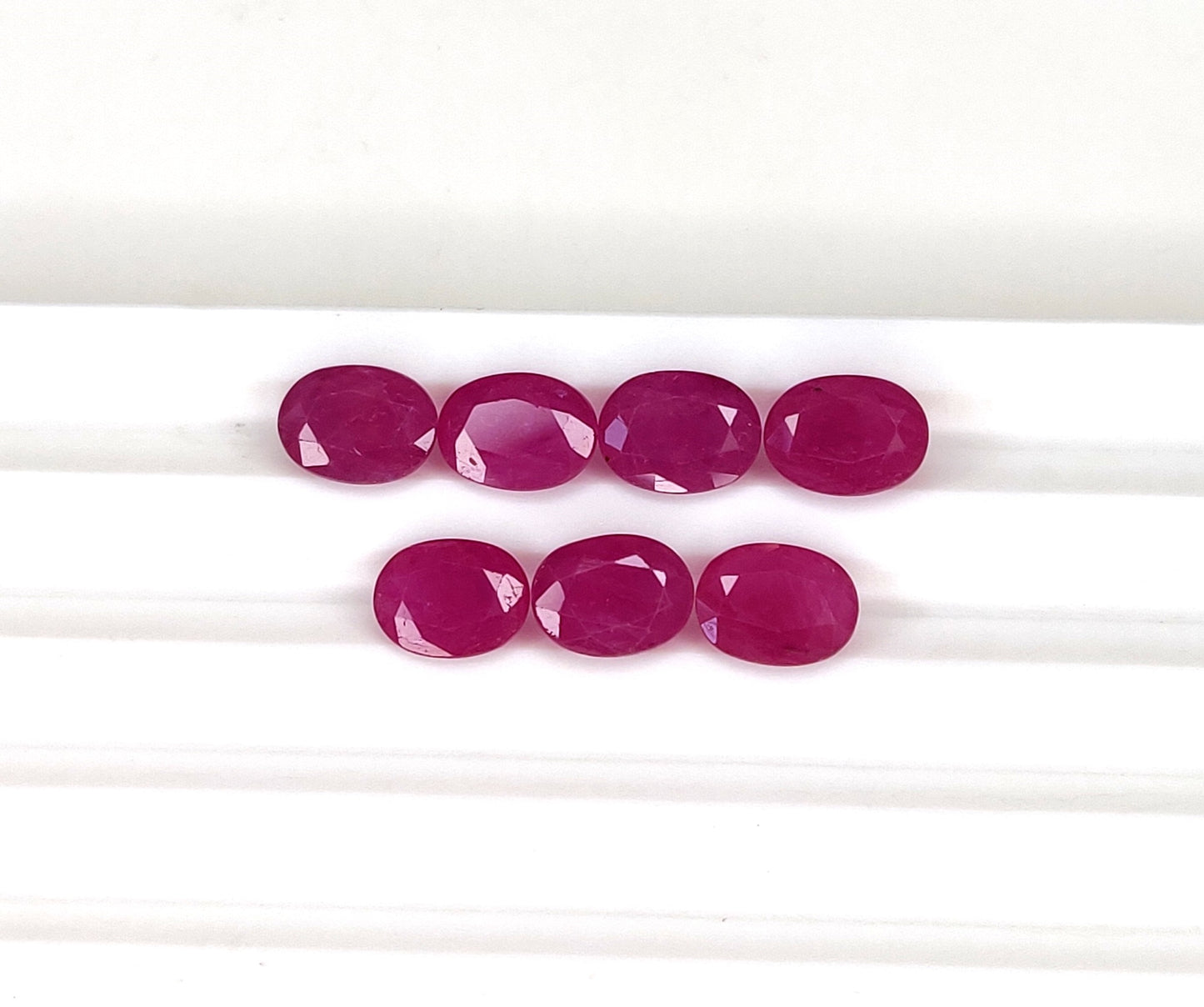 7x9mm 100% Natural Ruby Oval Cut Faceted Loose Gemstones for Necklace Bracelet Making at Best Price