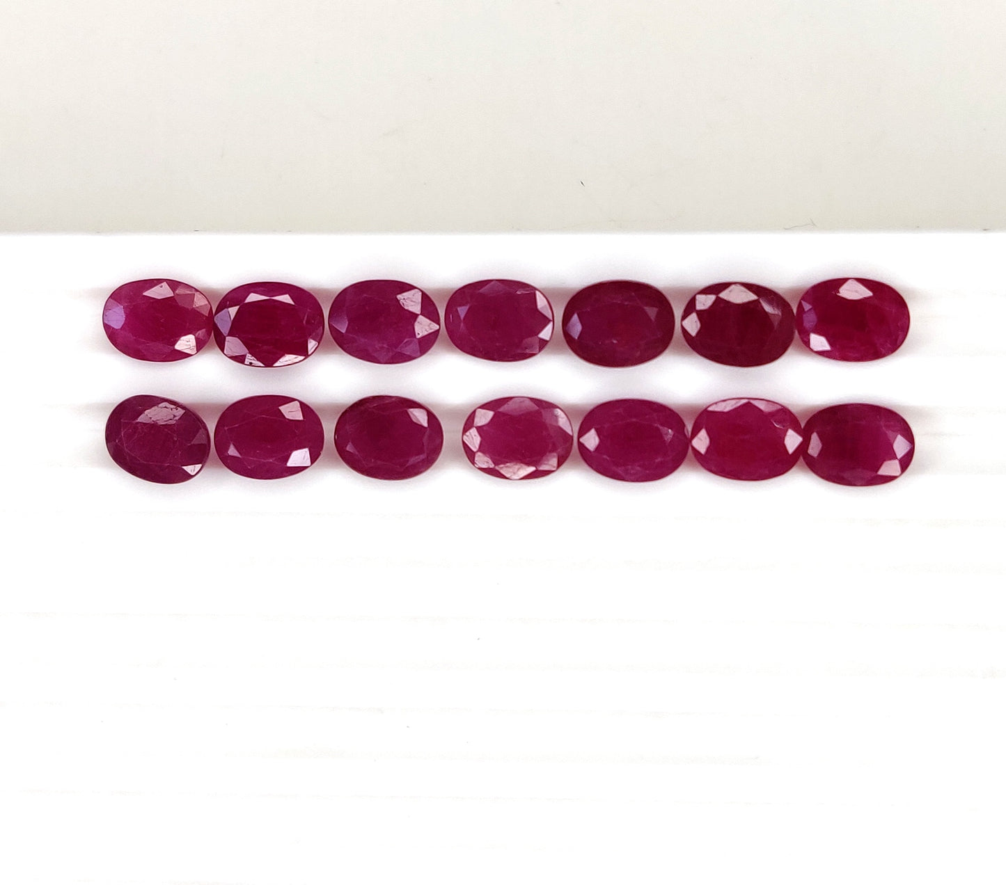 Natural Ruby Fine Quality Oval Cut 7x9 mm Pinkish Red Color Calibrated Loose Gemstones for Jewellery Making