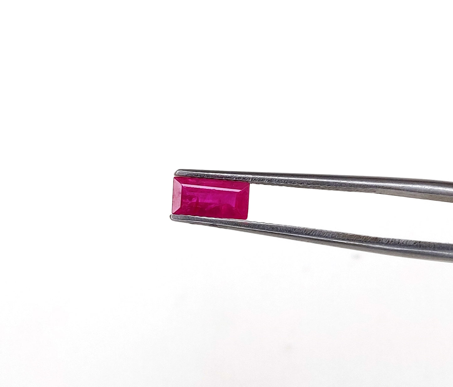 100% Natural Ruby Mozambique Heated Baguette Shape Loose Gemstones for Jewelry Making, July Birthstone for Necklace