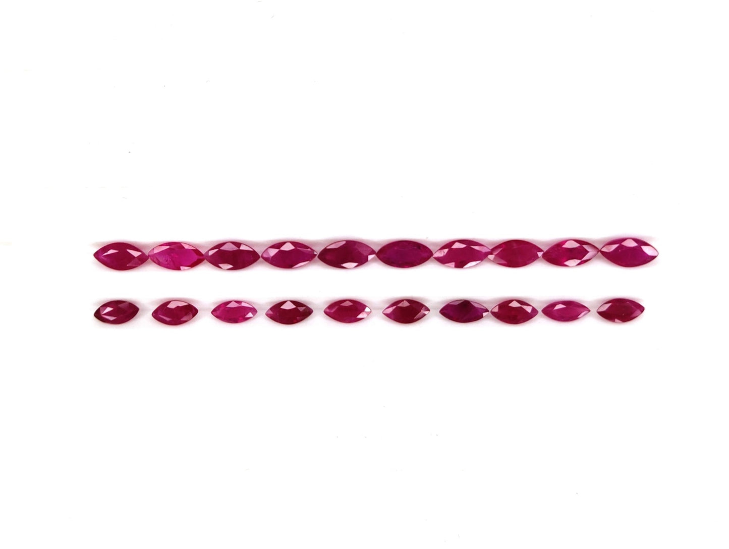 100% Natural Fine Quality Mozambique Ruby Heated 3x6 mm Marquise Shape Reddish Pink Color Loose Gemstones