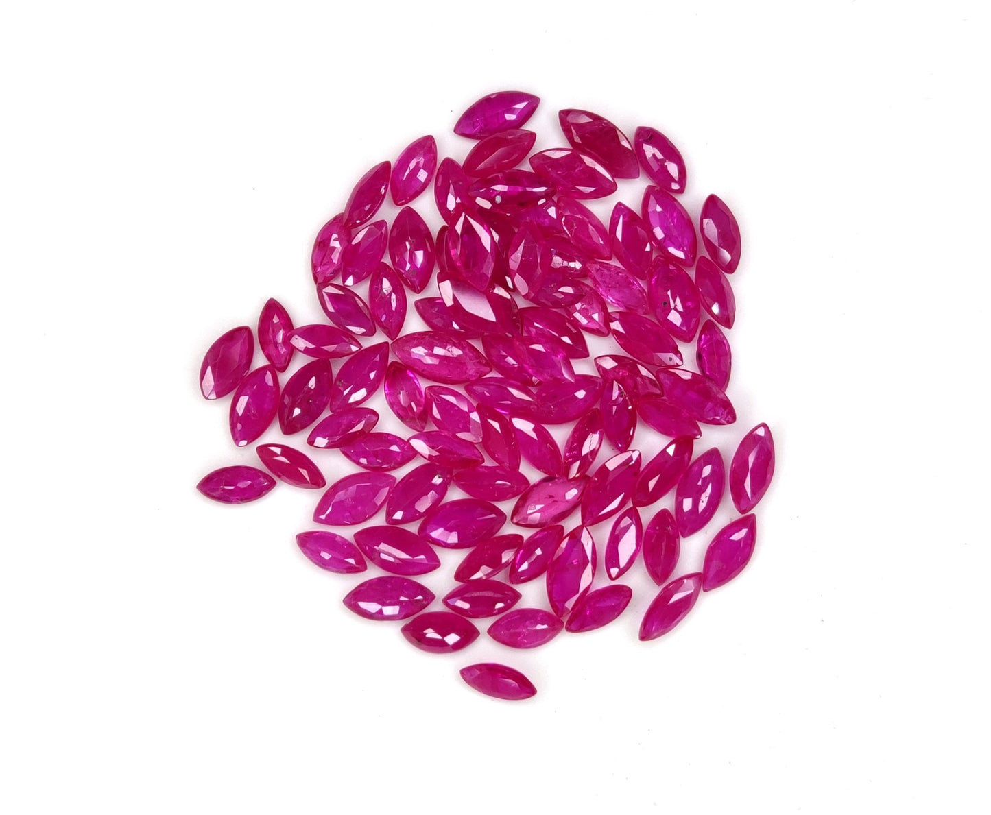 Natural Mozambique Ruby Heat 3.5x7.0mm Marquise Shape Reddish Pink Color Loose Gemstones for Jewellery Making