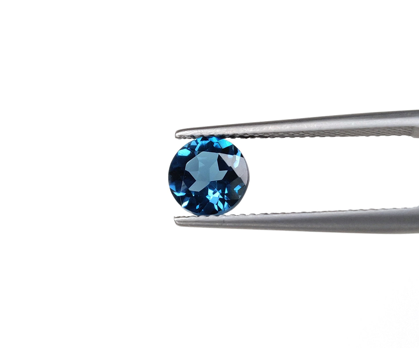 Natural Blue Topaz Brilliant Cut 7 mm Faceted Loose Gemstone Fine Quality Jewelry Making December Birthstone