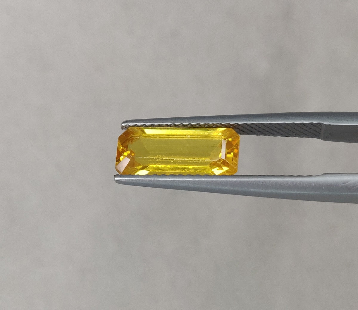 3.15 CT 100% Natural Yellow Sapphire (Pukhraj) 12.40x5.50x4.00 mm Octagon Cut Gemstone Fine Quality Ring Size Yellow Stone for Astrology
