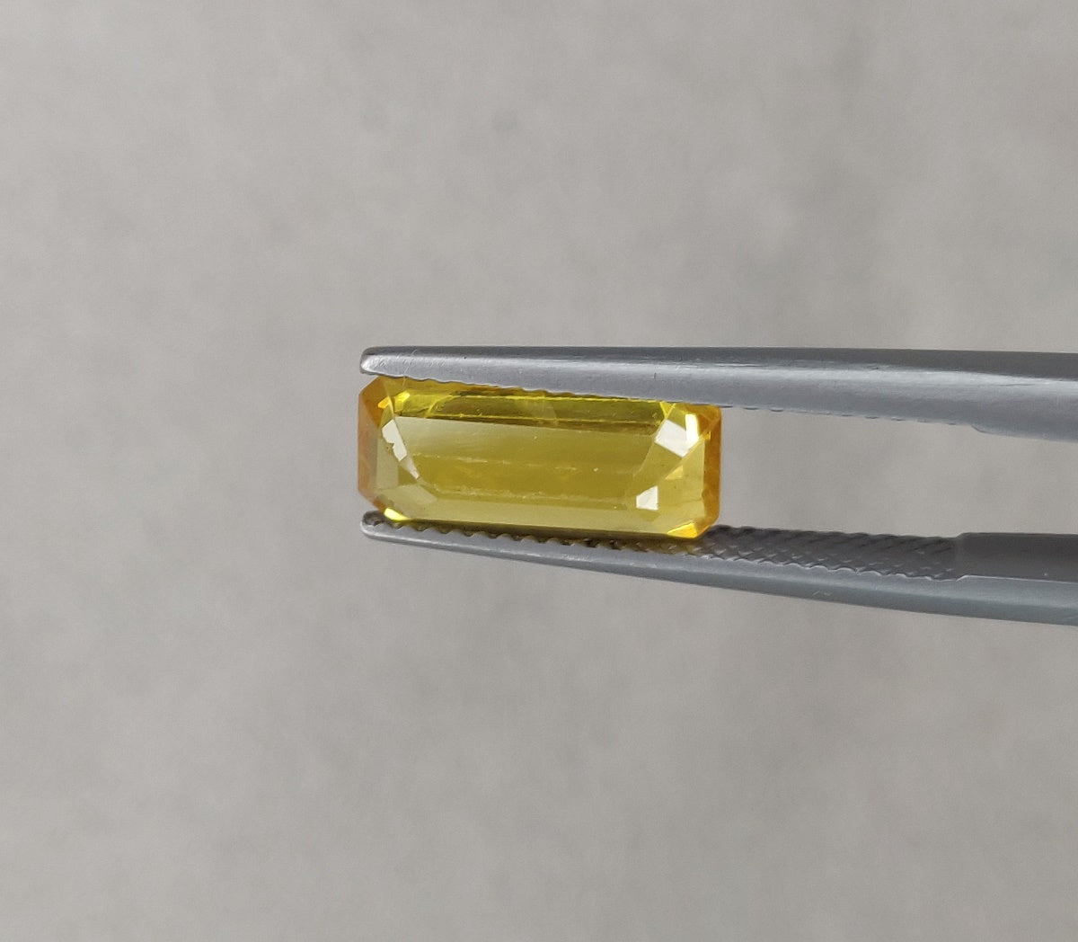 3.15 CT 100% Natural Yellow Sapphire (Pukhraj) 12.40x5.50x4.00 mm Octagon Cut Gemstone Fine Quality Ring Size Yellow Stone for Astrology