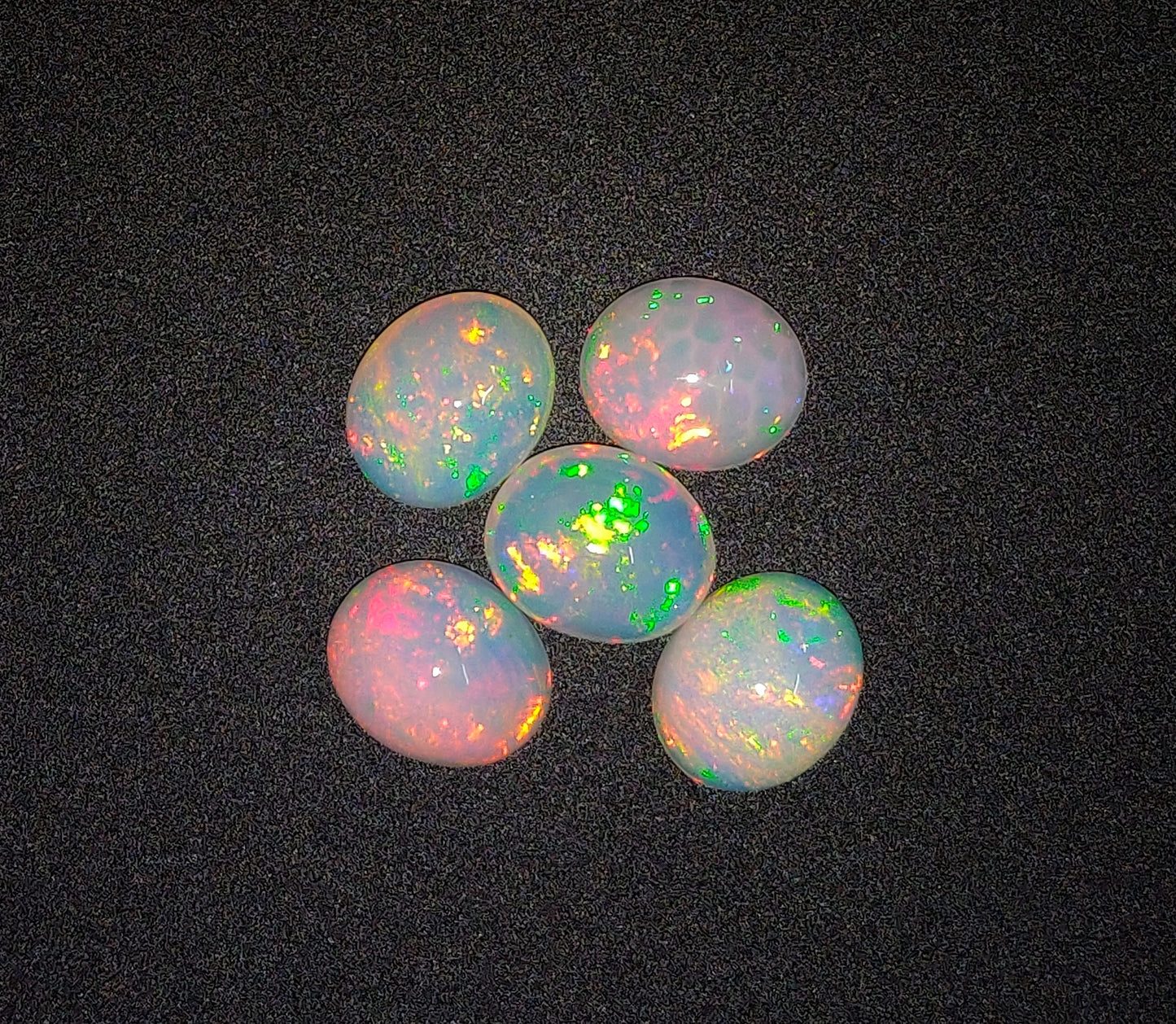 High Quality 100% Natural Multicolor Opal Stones 9x11 mm 16.18 Carat Lot Oval Shape Loose Gemstone for Rings Astrology