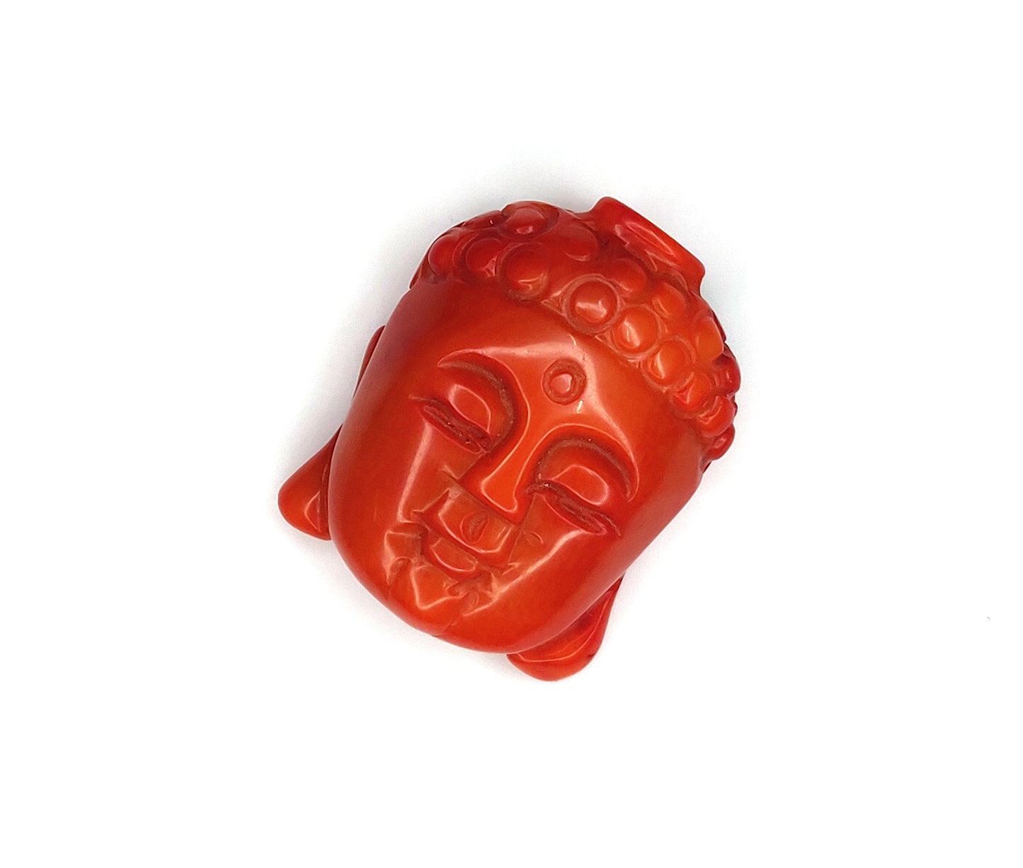 Natural Coral Buddha Head, Coral Figure, rare Coral Buddha Head Figure, Gemstones for Collection, Fine Quality Coral Buddha Head