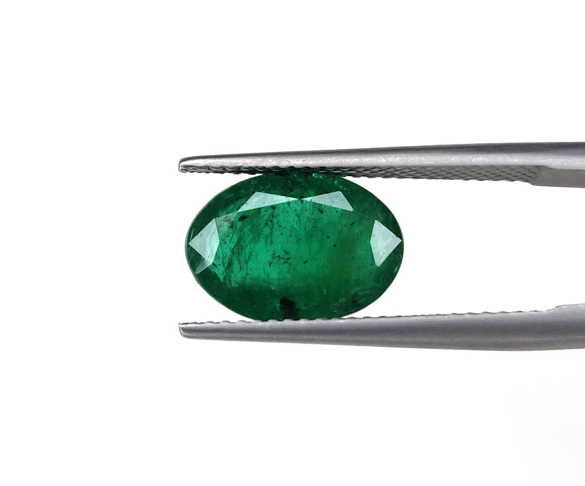 3.40 CT 100% Natural Zambian Emerald Oval Cut 8.60x12.05x5.0 mm Faceted Gemstone Fine Quality 1 Pcs May Birthstone for Ring & Pendant Making