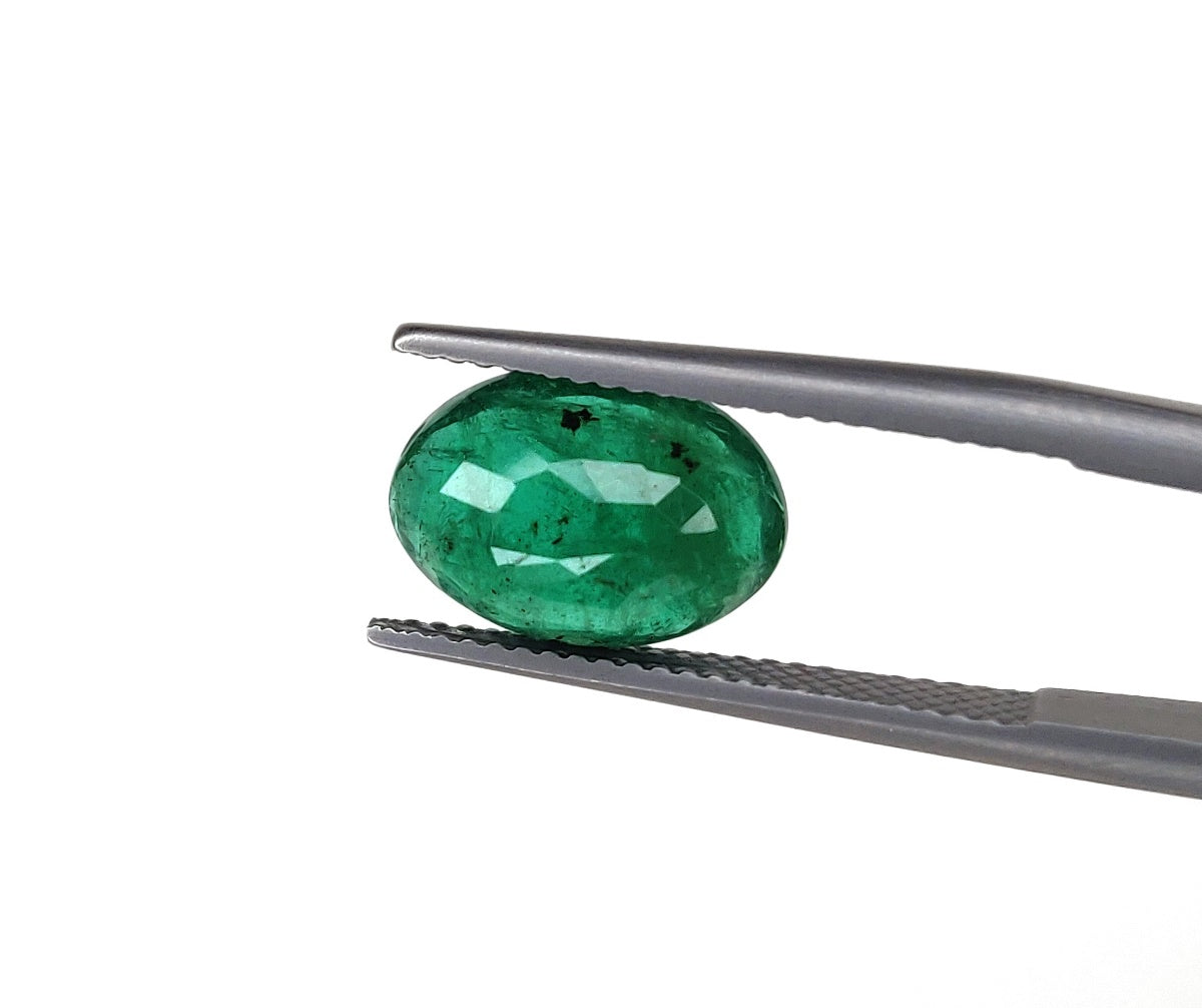 3.40 CT 100% Natural Zambian Emerald Oval Cut 8.60x12.05x5.0 mm Faceted Gemstone Fine Quality 1 Pcs May Birthstone for Ring & Pendant Making