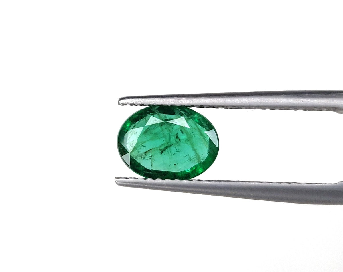 1.55 Carat Natura Emerald Oval Cut 7.20x9.60x3.20 mm Size Single Pcs Gemstone Fine Quality Faceted May Birthstone for Ring at Best Price