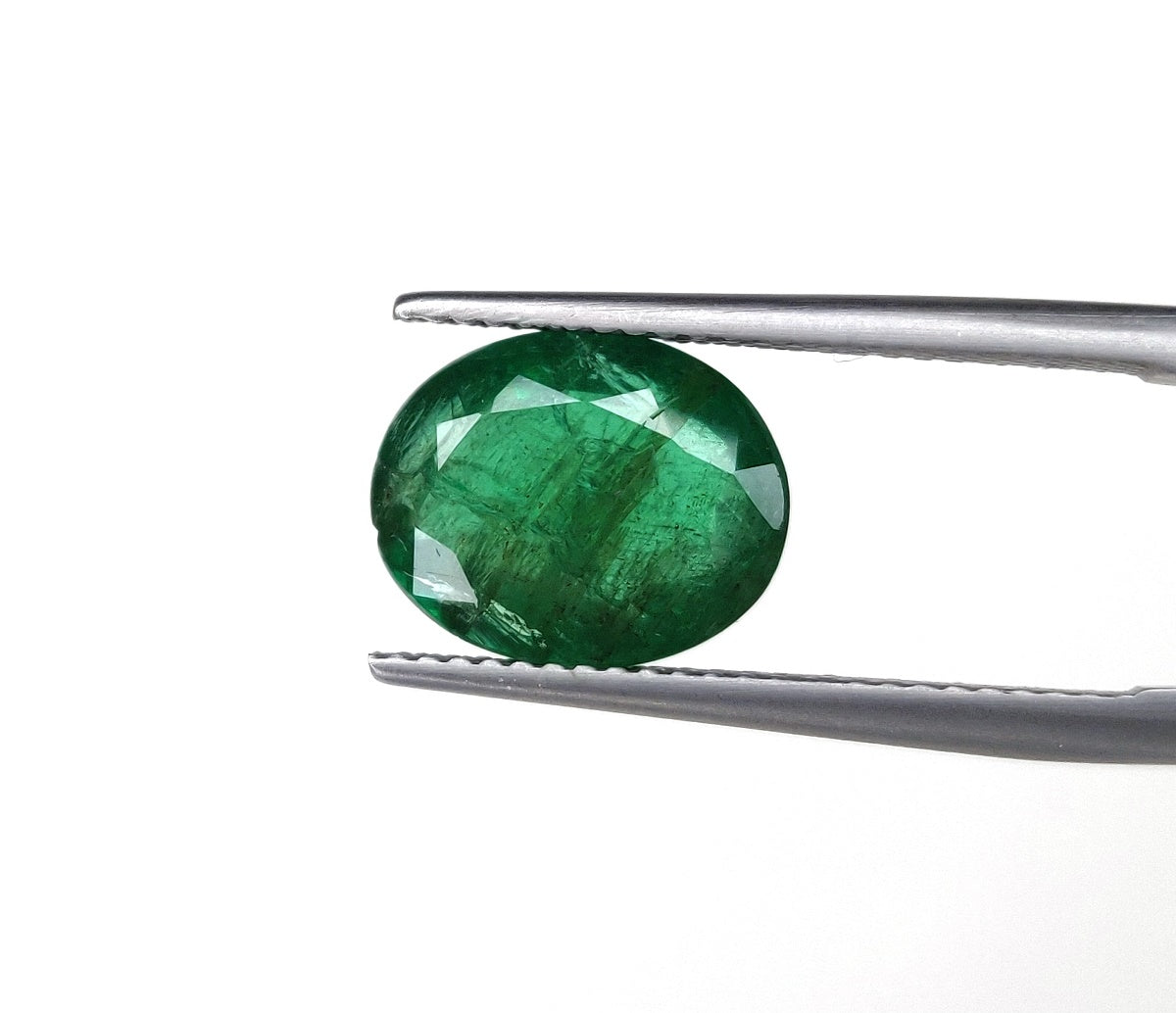 1 Pcs Natural Zambian Emerald 9.15x11.45x5.10 mm Oval Cut 3.60 Carat Vivid Green Ring Size Faceted Gemstone, May Birthstone for Astrology