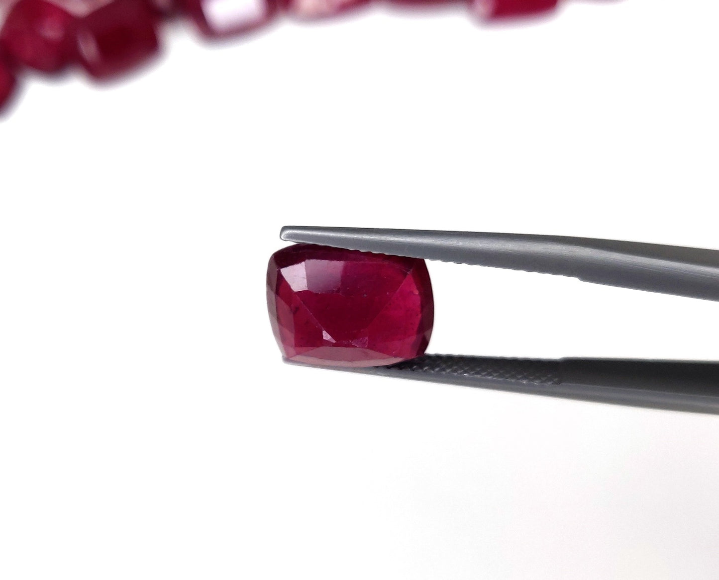 Natural Ruby Pinkish Red 7x10mm G-A2 Heat-Treated Cushion Cut Loose Gemstone July Birthstone for Jewelry
