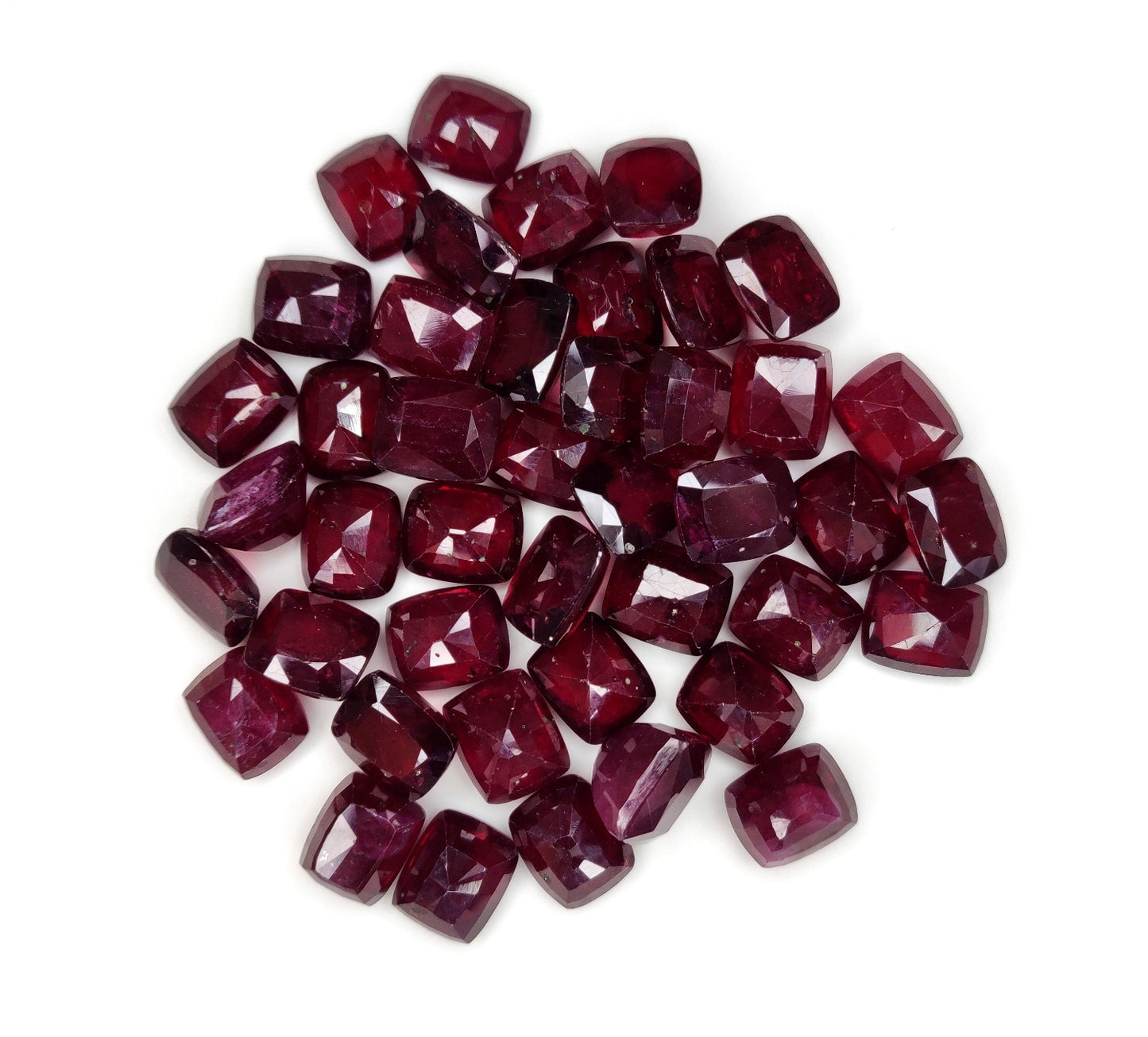 Natural Fine Quality Ruby Loose Gemstone Cushion Cut 7x10mm July Birthstone for Jewellery Making G-A2 Heat-Treated