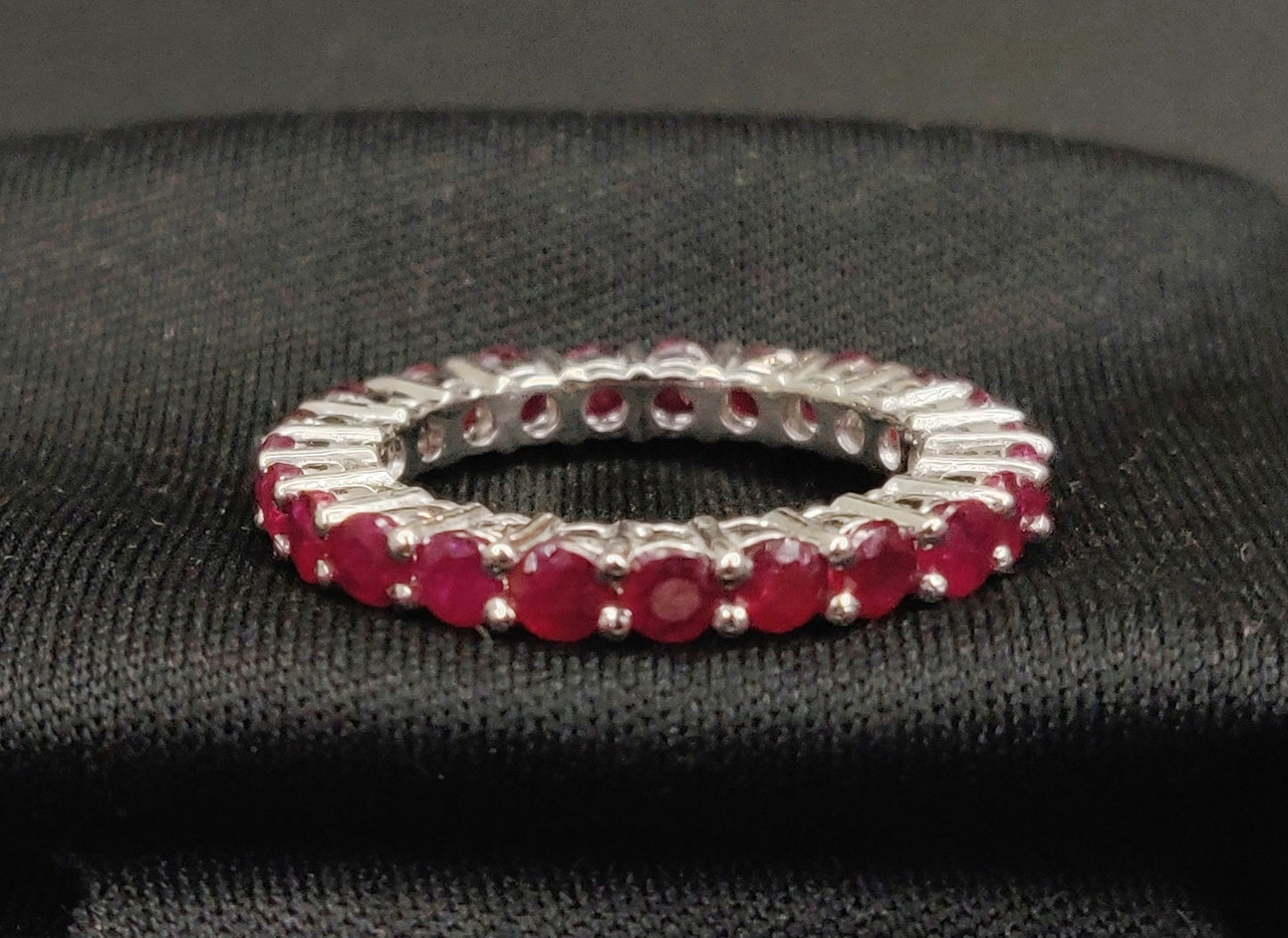 Fine Quality Natural Ruby Round Shape Gemstone 3mm Size 925 Sterling Silver Statement Ring