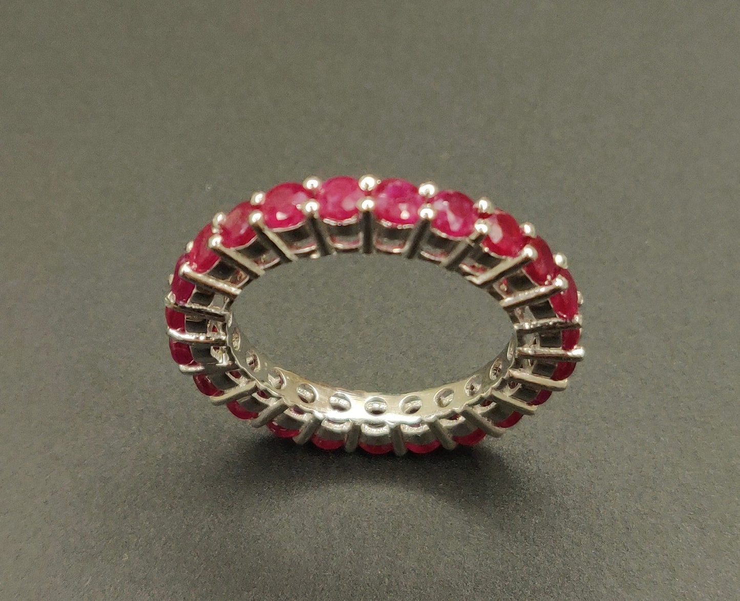 Fine Quality Natural Ruby Round Shape Gemstone 3mm Size 925 Sterling Silver Statement Ring