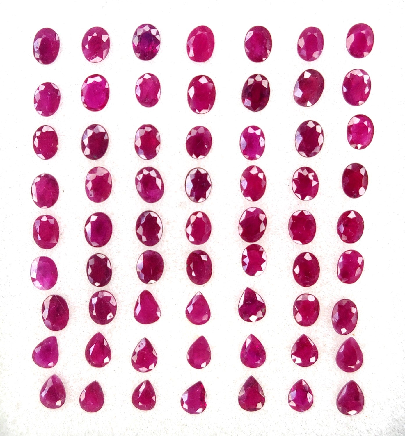 High Quality Natural Burma Ruby 3x4 mm Oval & Pear Shape Heated Loose Gemstone July Birthstone for Bracelet or Necklace Making