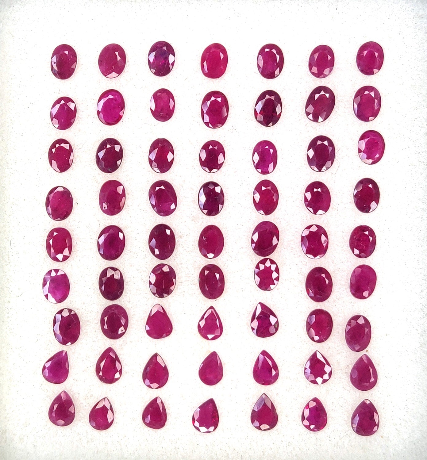 High Quality Natural Burma Ruby 3x4 mm Oval & Pear Shape Heated Loose Gemstone July Birthstone for Bracelet or Necklace Making