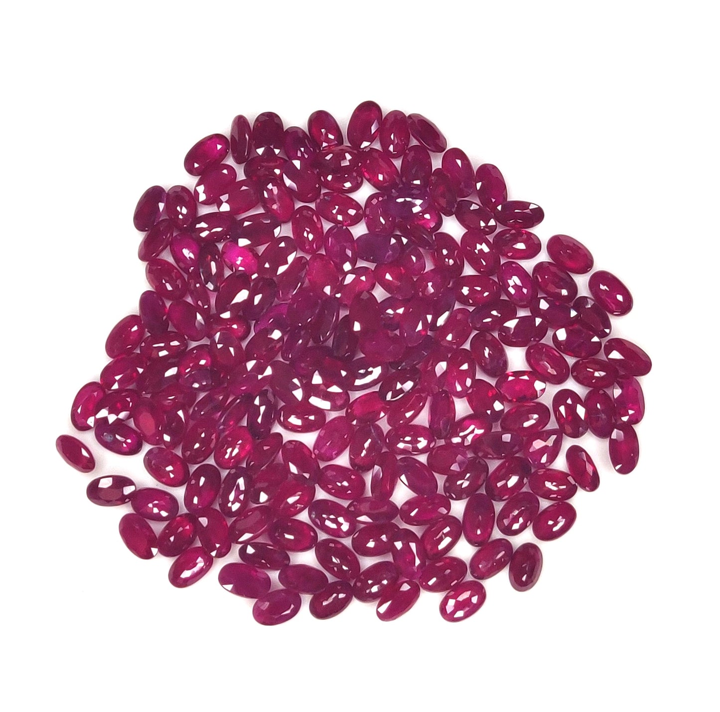 Best Quality Natural 3x5mm Oval Cut Reddish Pink Heated Burma Ruby Loose Gemstone for Jewelry Making